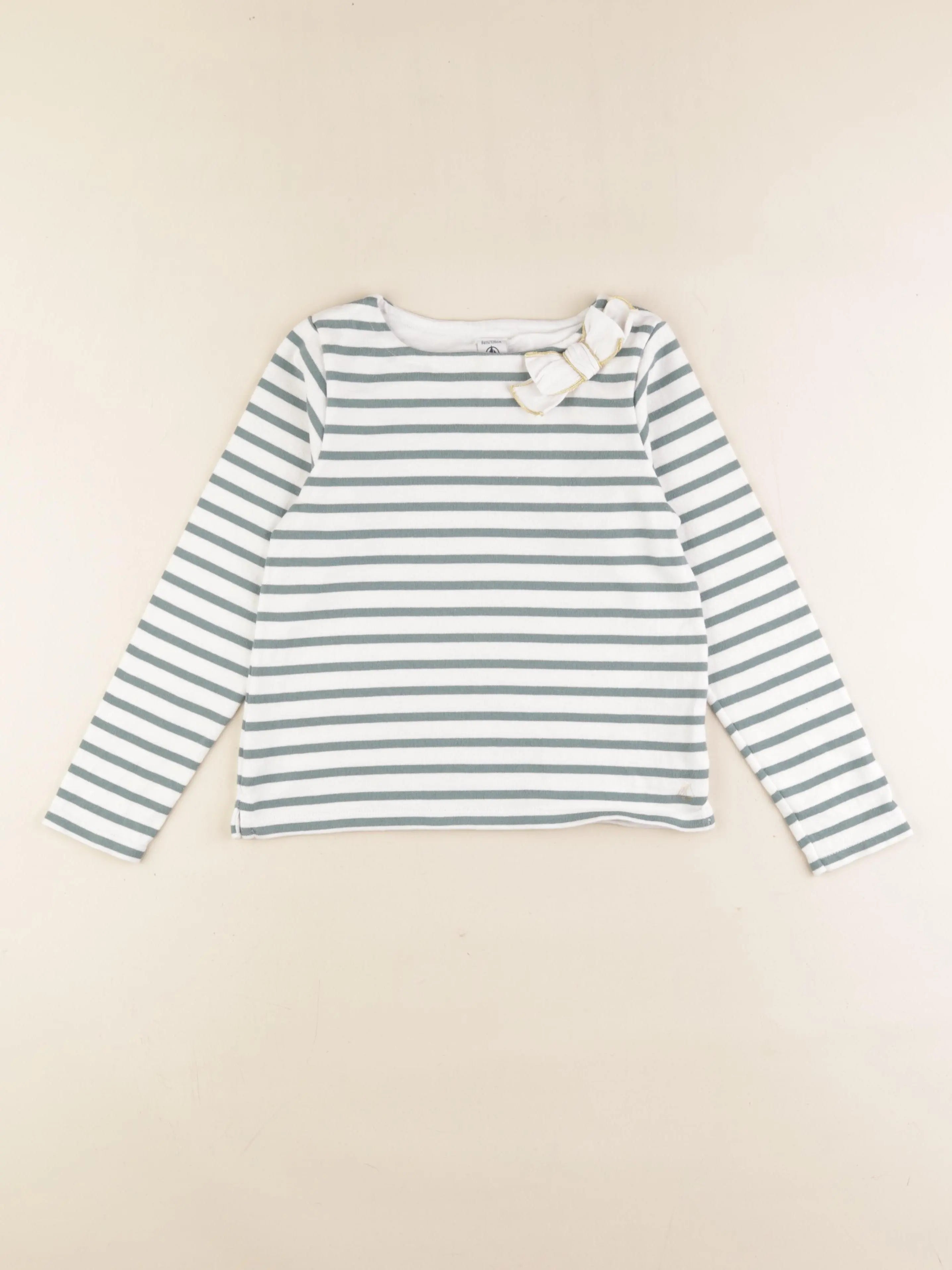 Petit Bateau - tee-shirt vert - 8 ans
