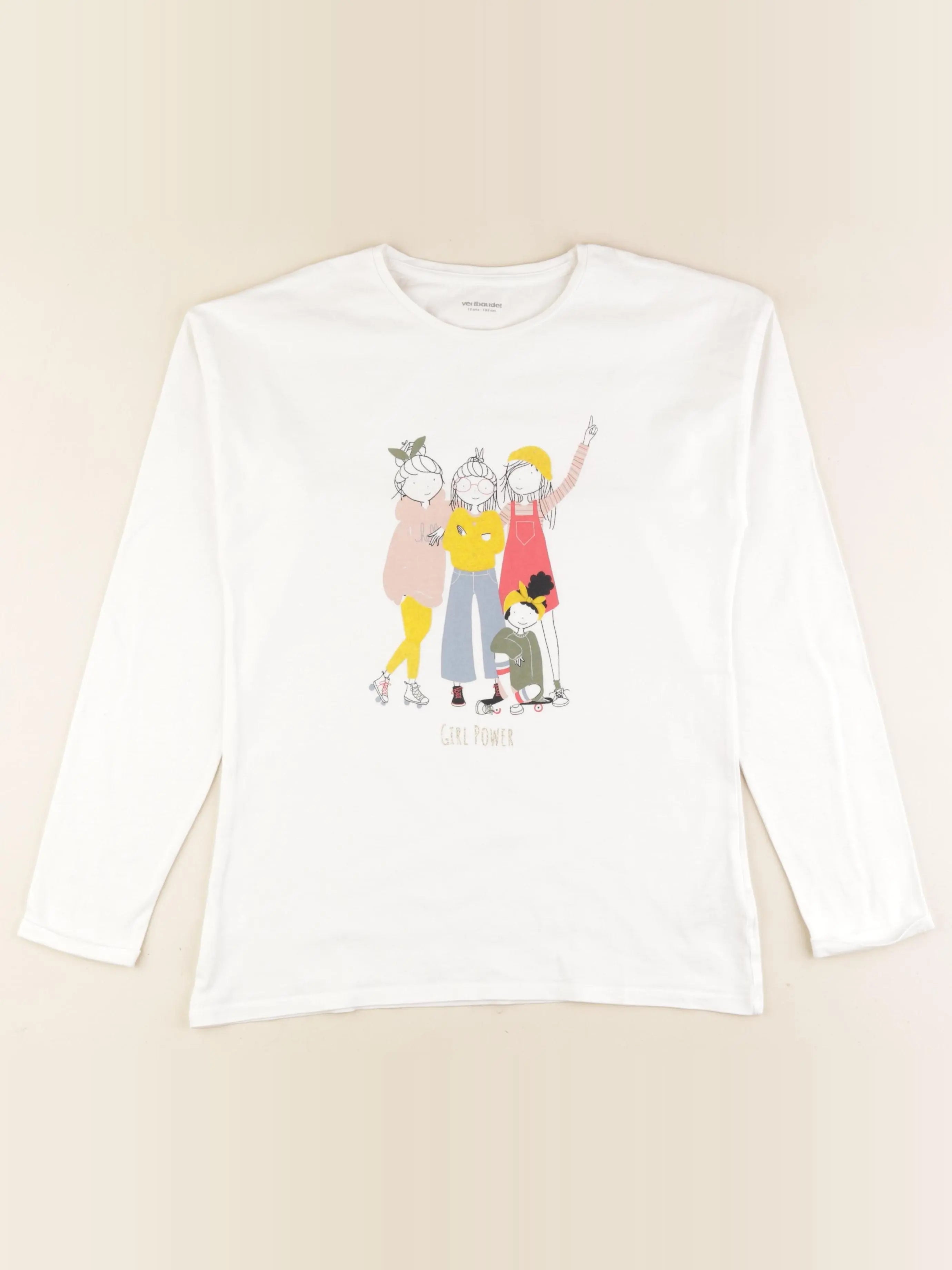 Vertbaudet - tee-shirt blanc - 12 ans