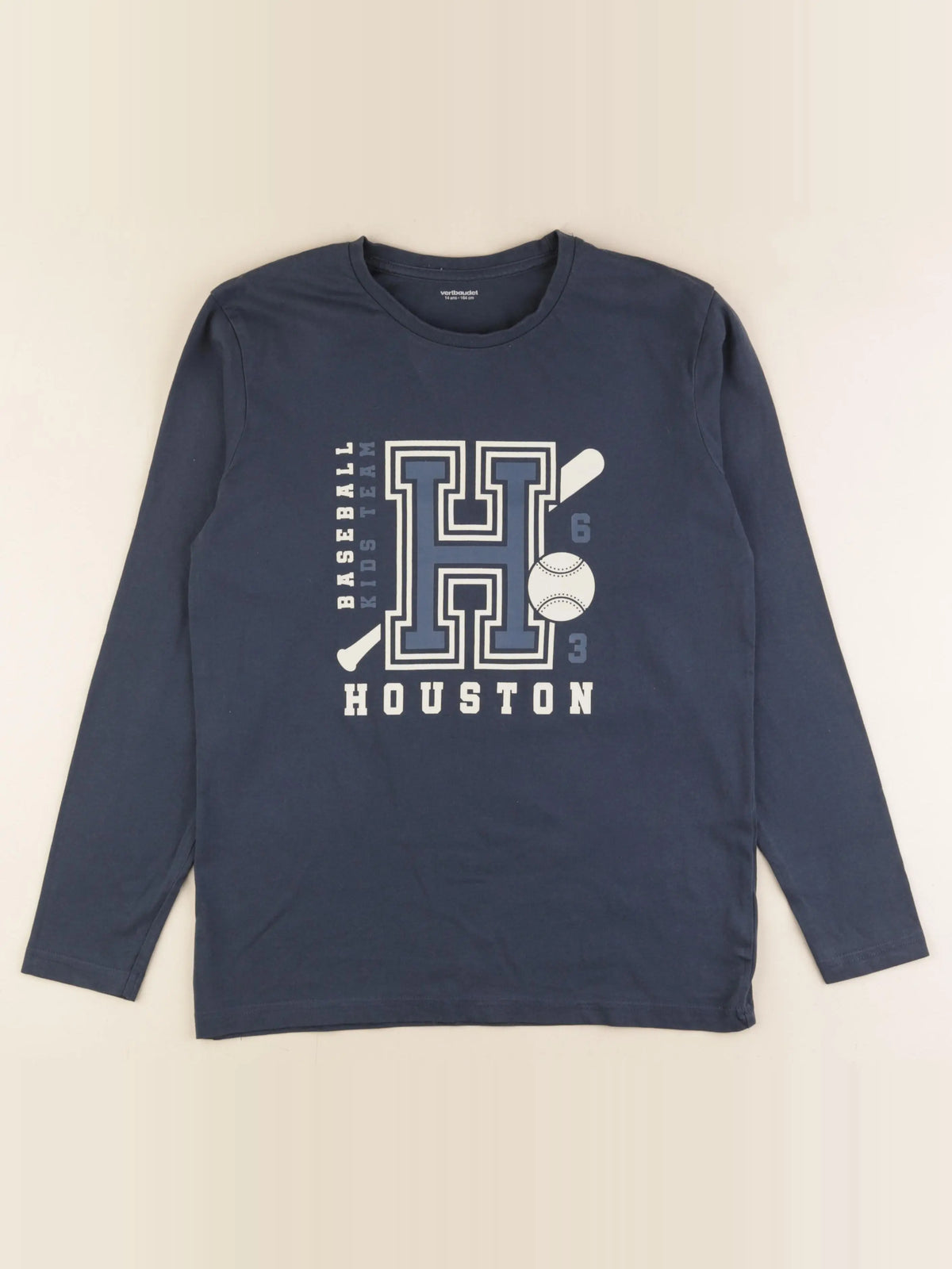 Vertbaudet - tee-shirt bleu - 14 ans