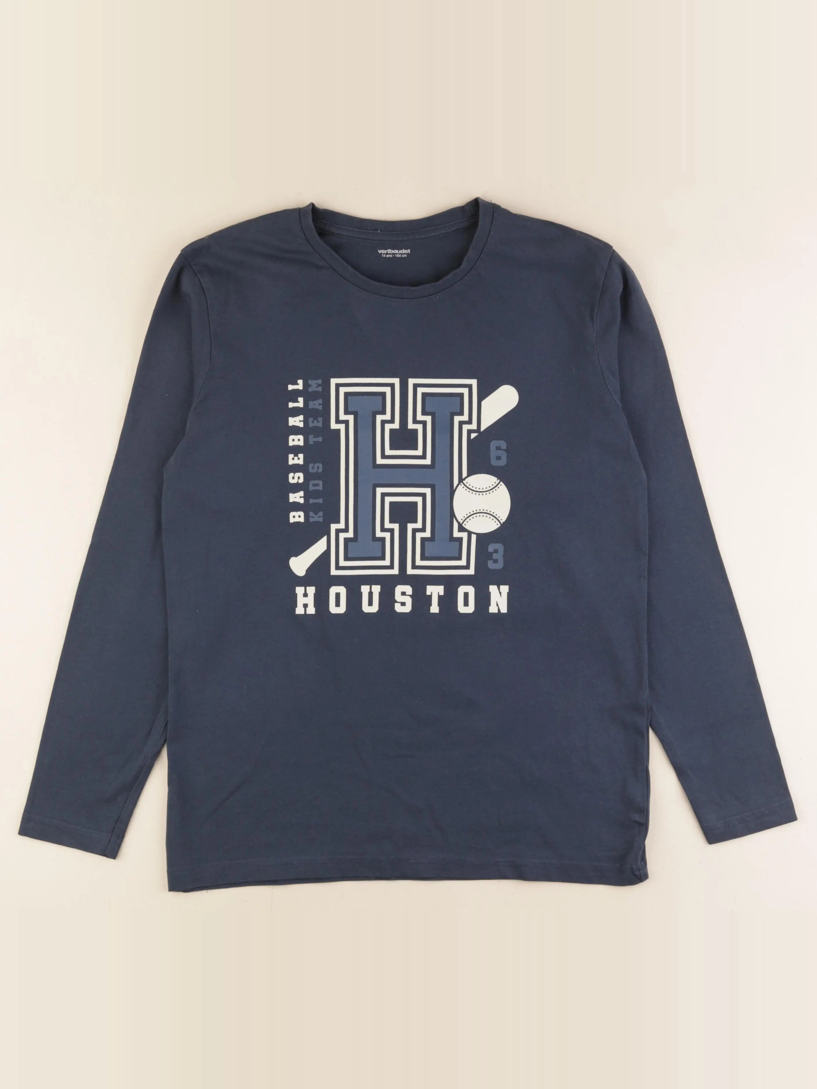 Vertbaudet - tee-shirt bleu - 14 ans