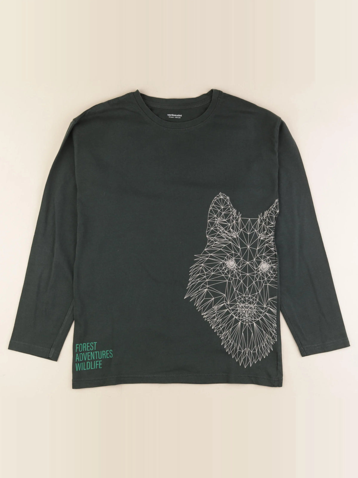 Vertbaudet - tee-shirt vert - 14 ans