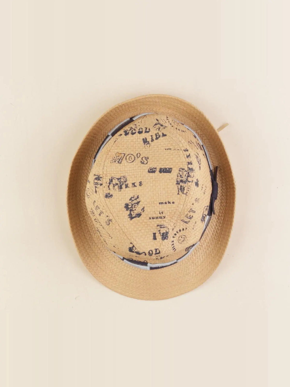 IKKS - chapeau bleu, beige - 8/10 ans