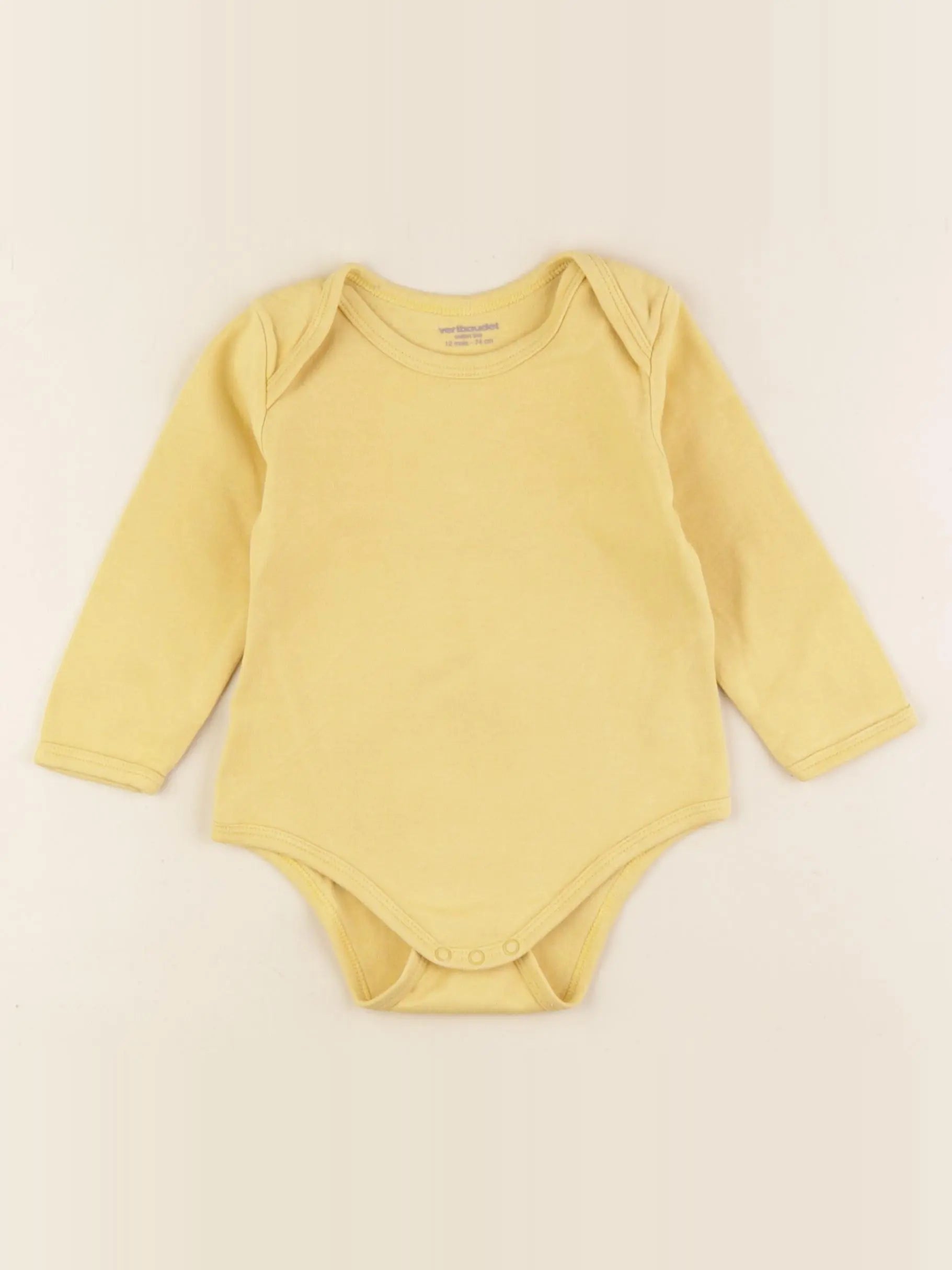 Vertbaudet - body jaune - 12 mois