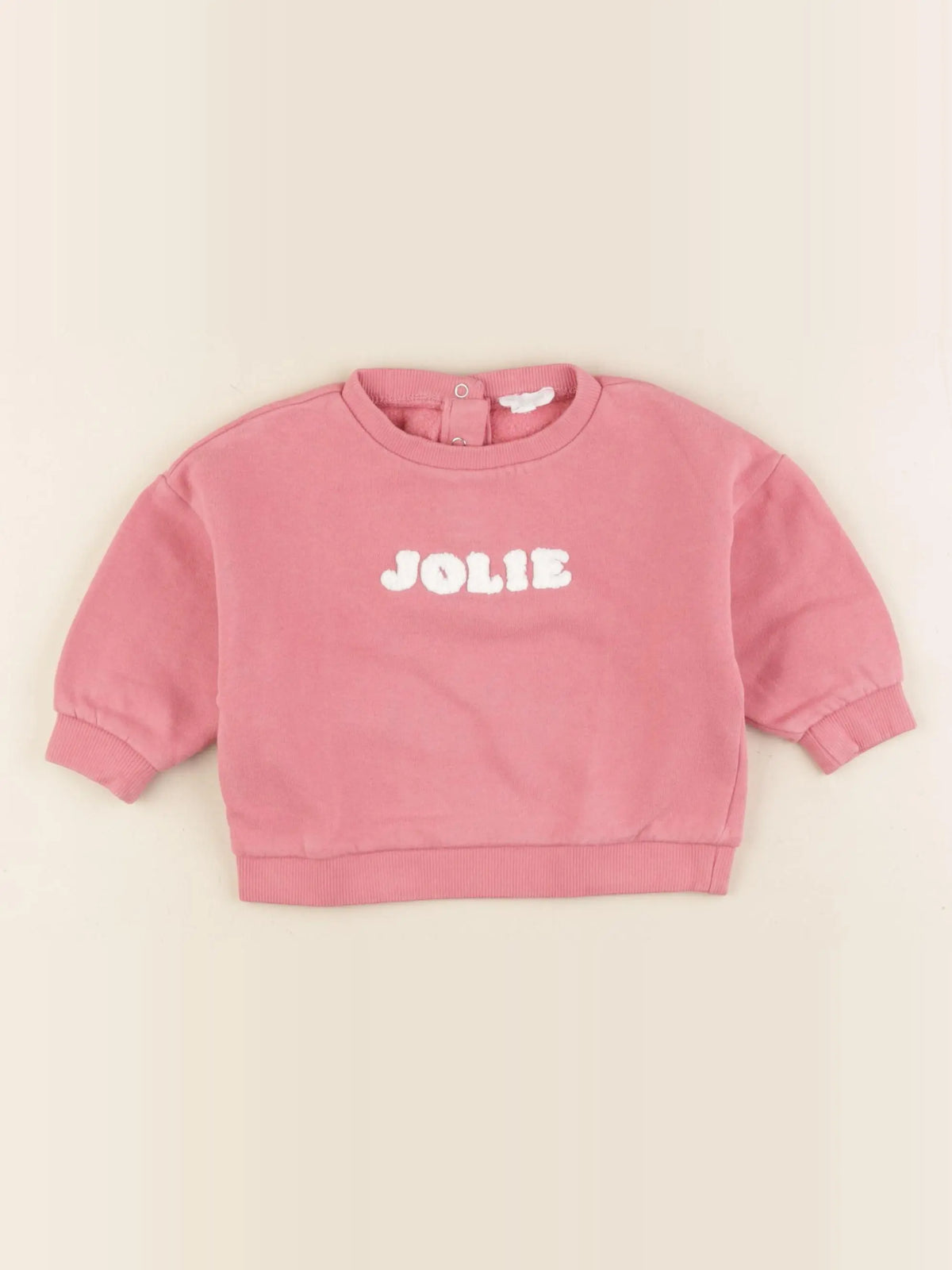 Vertbaudet - sweat rose - 12 mois