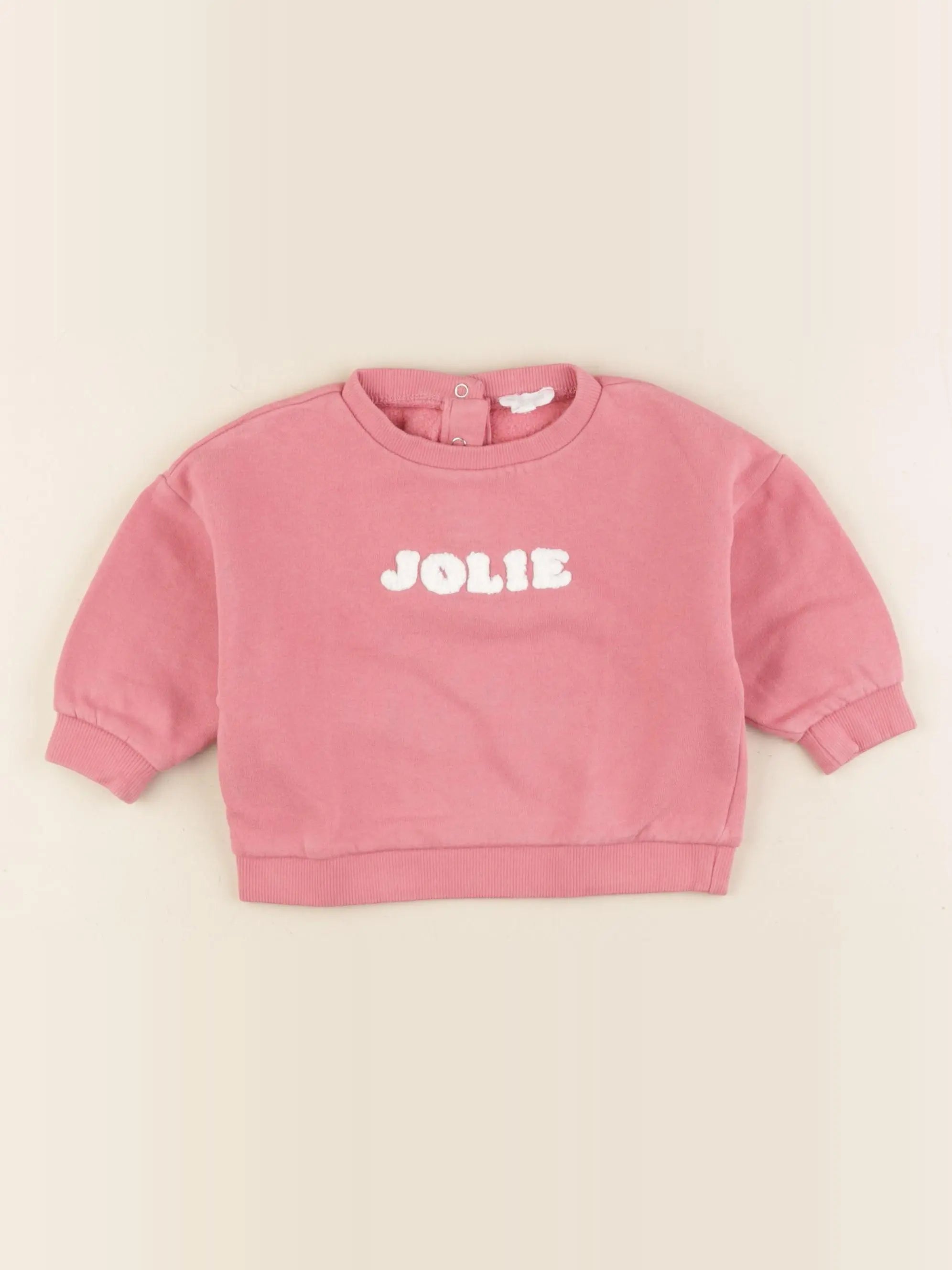 Vertbaudet - sweat rose - 12 mois