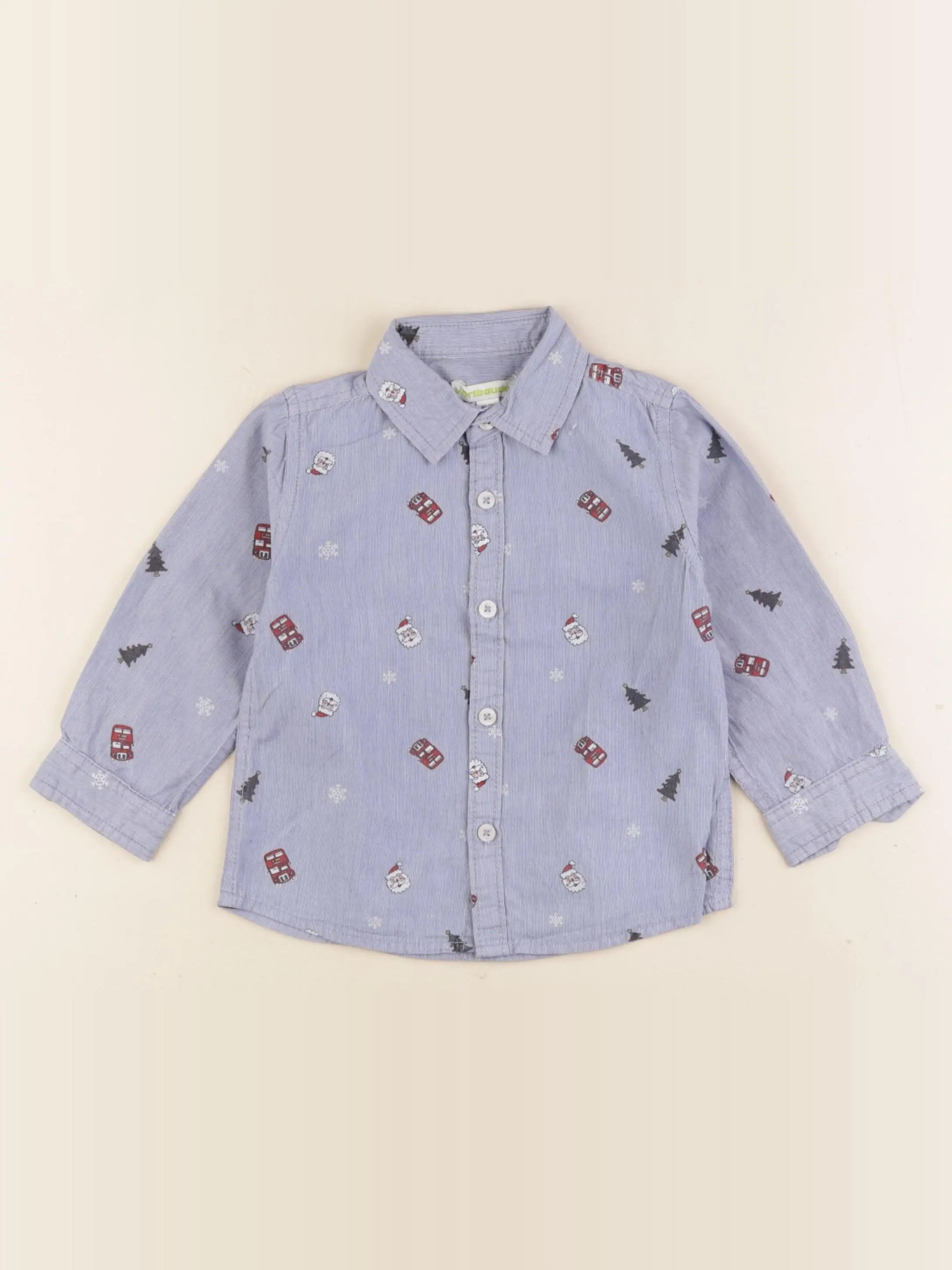 Vertbaudet - chemise bleu - 2 ans