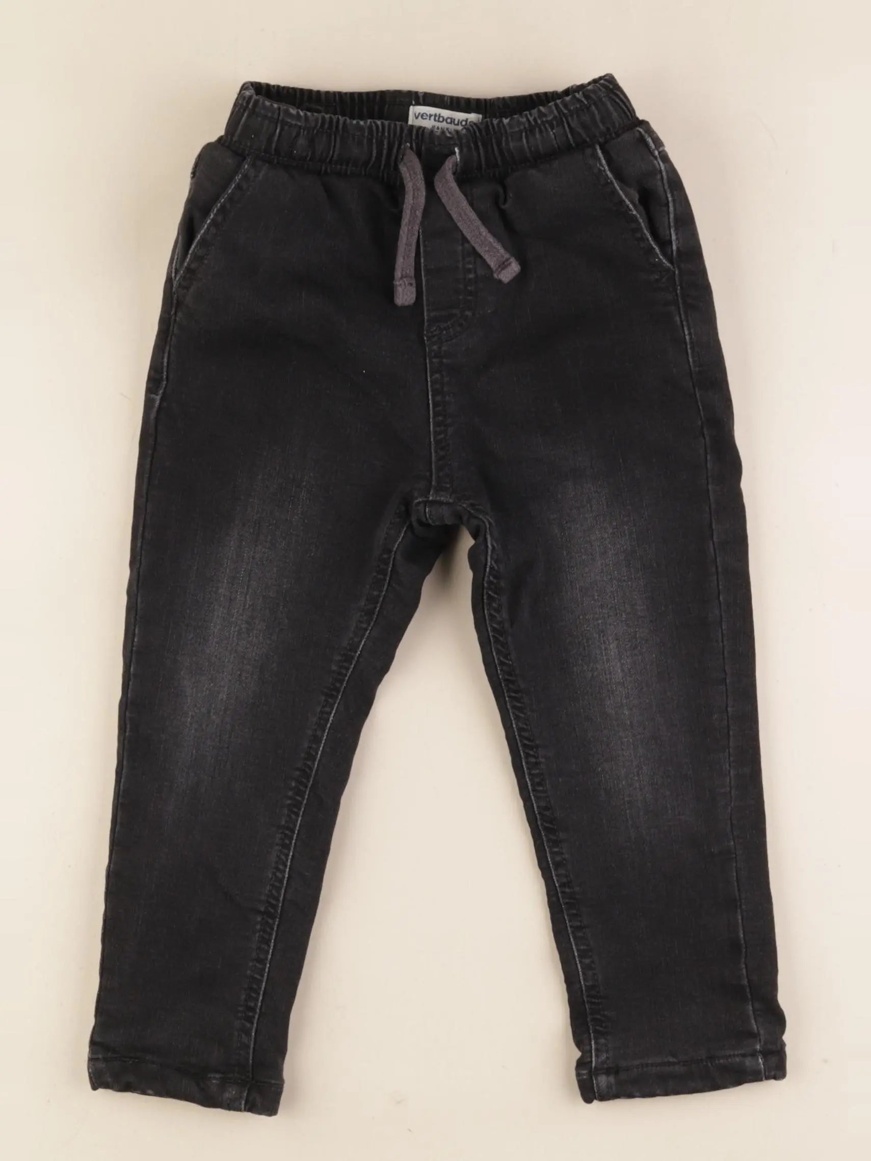 Vertbaudet - jean doublé noir - 3 ans
