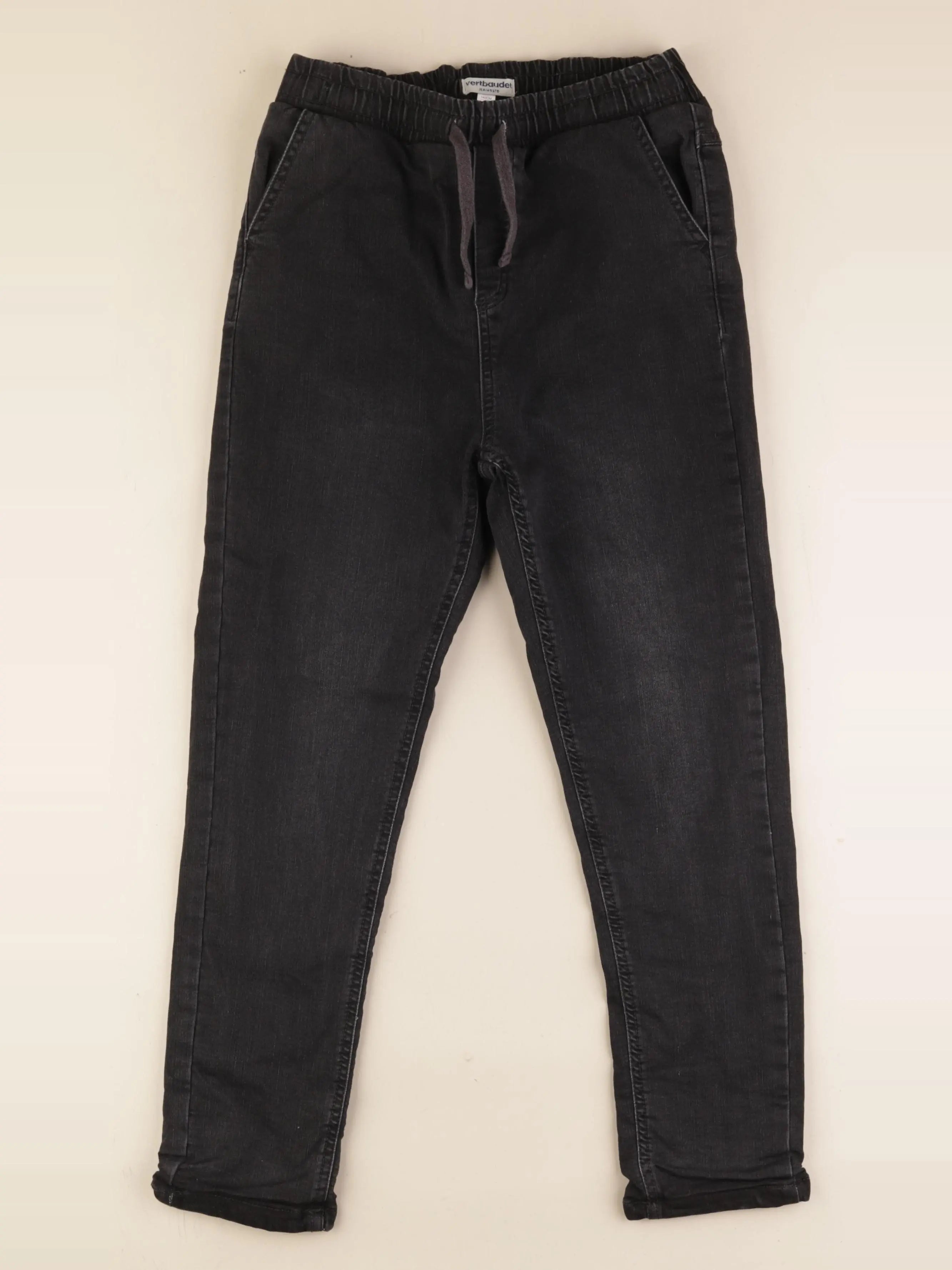 Vertbaudet - jean doublé noir - 10 ans