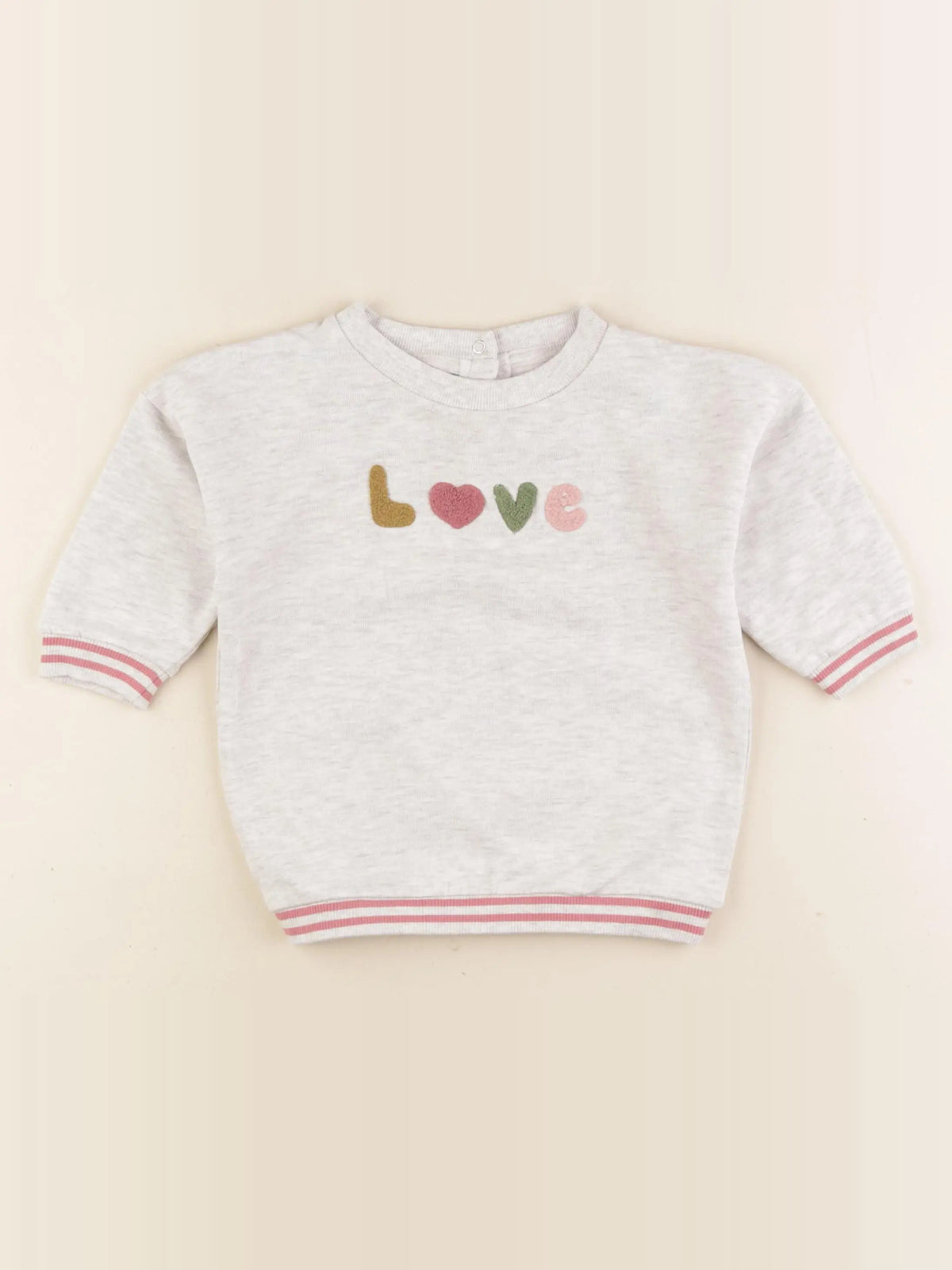 Vertbaudet - sweat gris - 12 mois