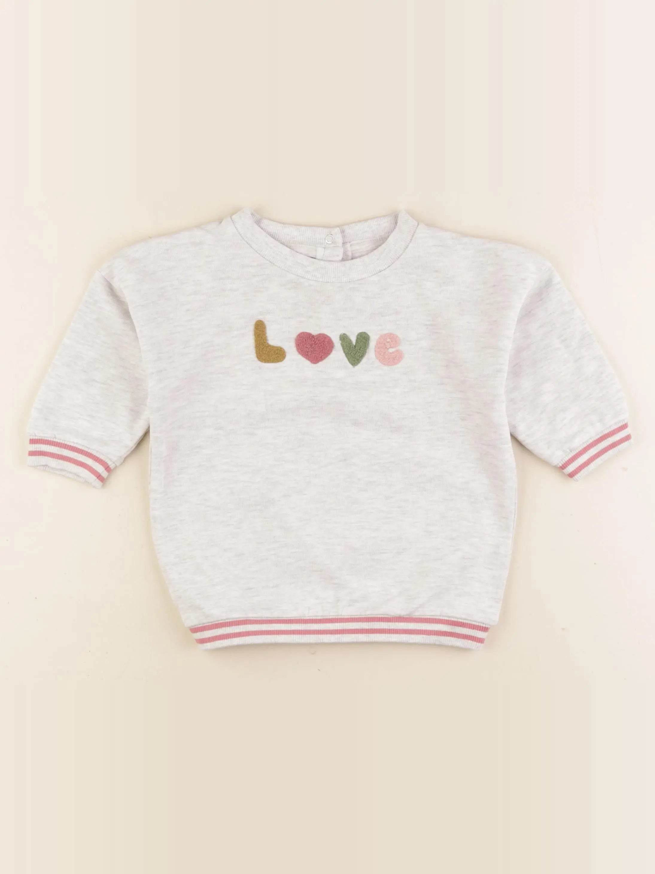 Vertbaudet - sweat gris - 12 mois