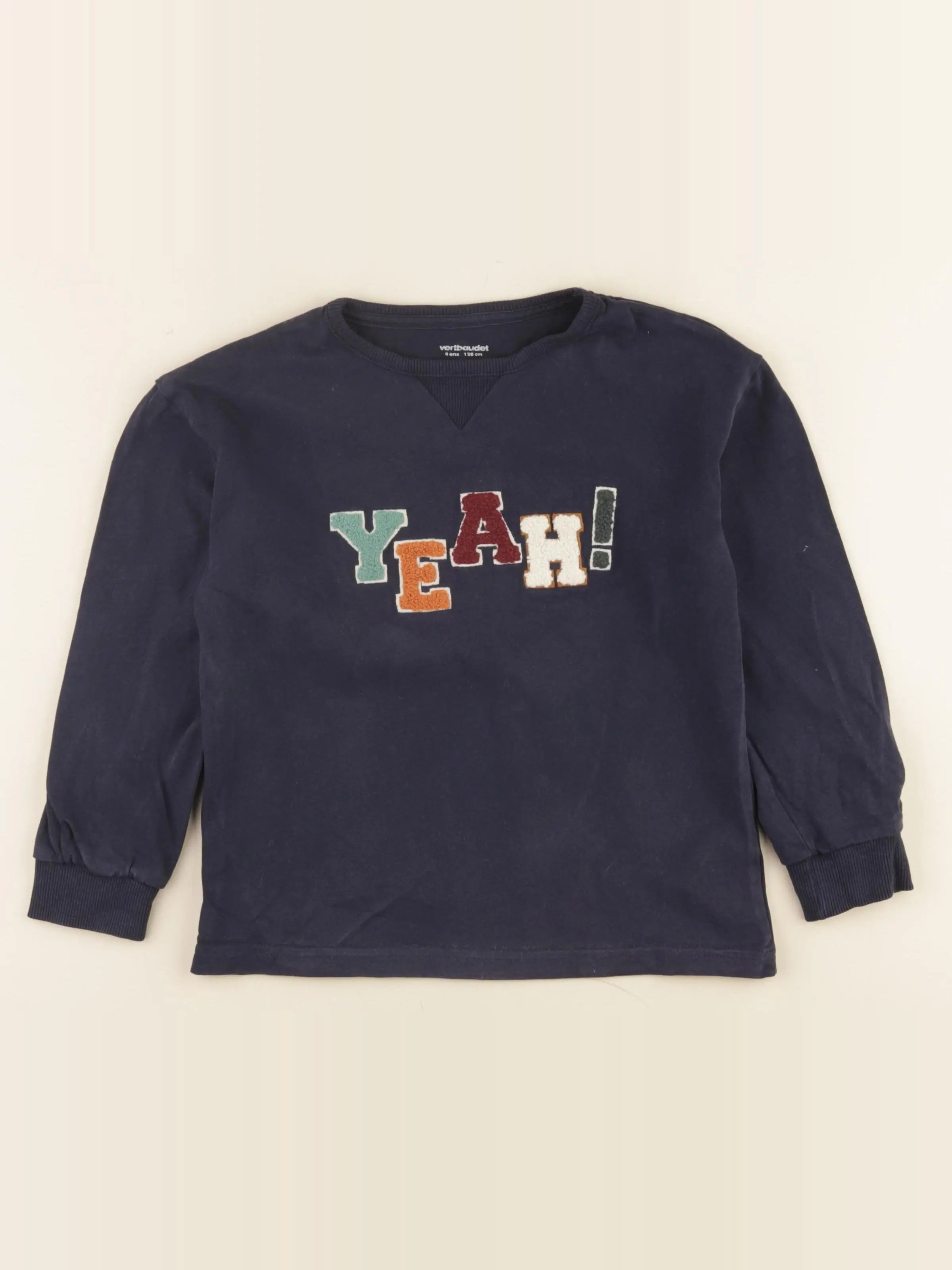 Vertbaudet - tee-shirt bleu - 8 ans
