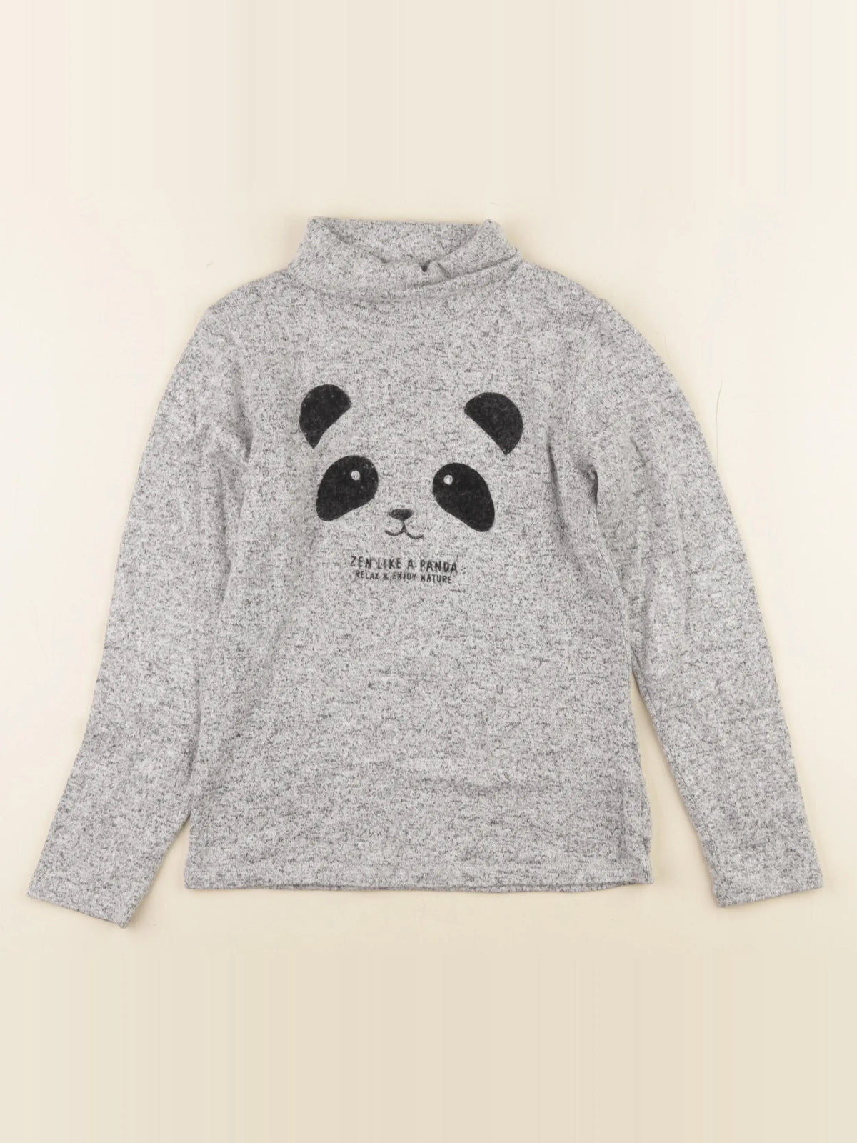 Vertbaudet - sous-pull gris - 8 ans