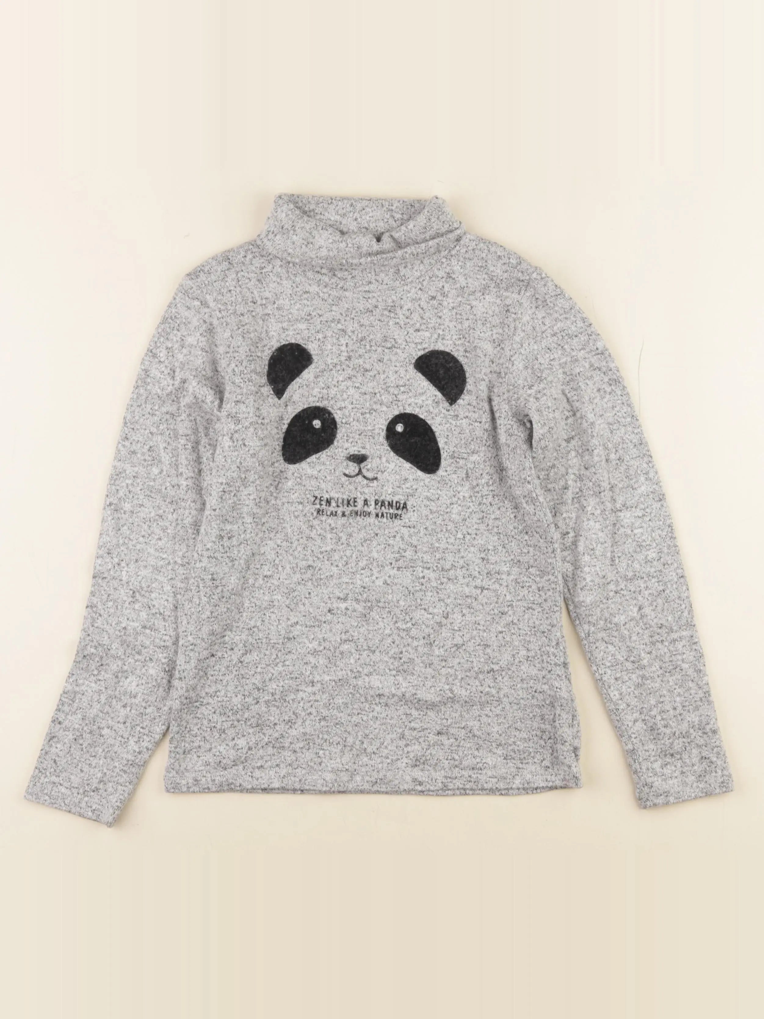 Vertbaudet - sous-pull gris - 8 ans