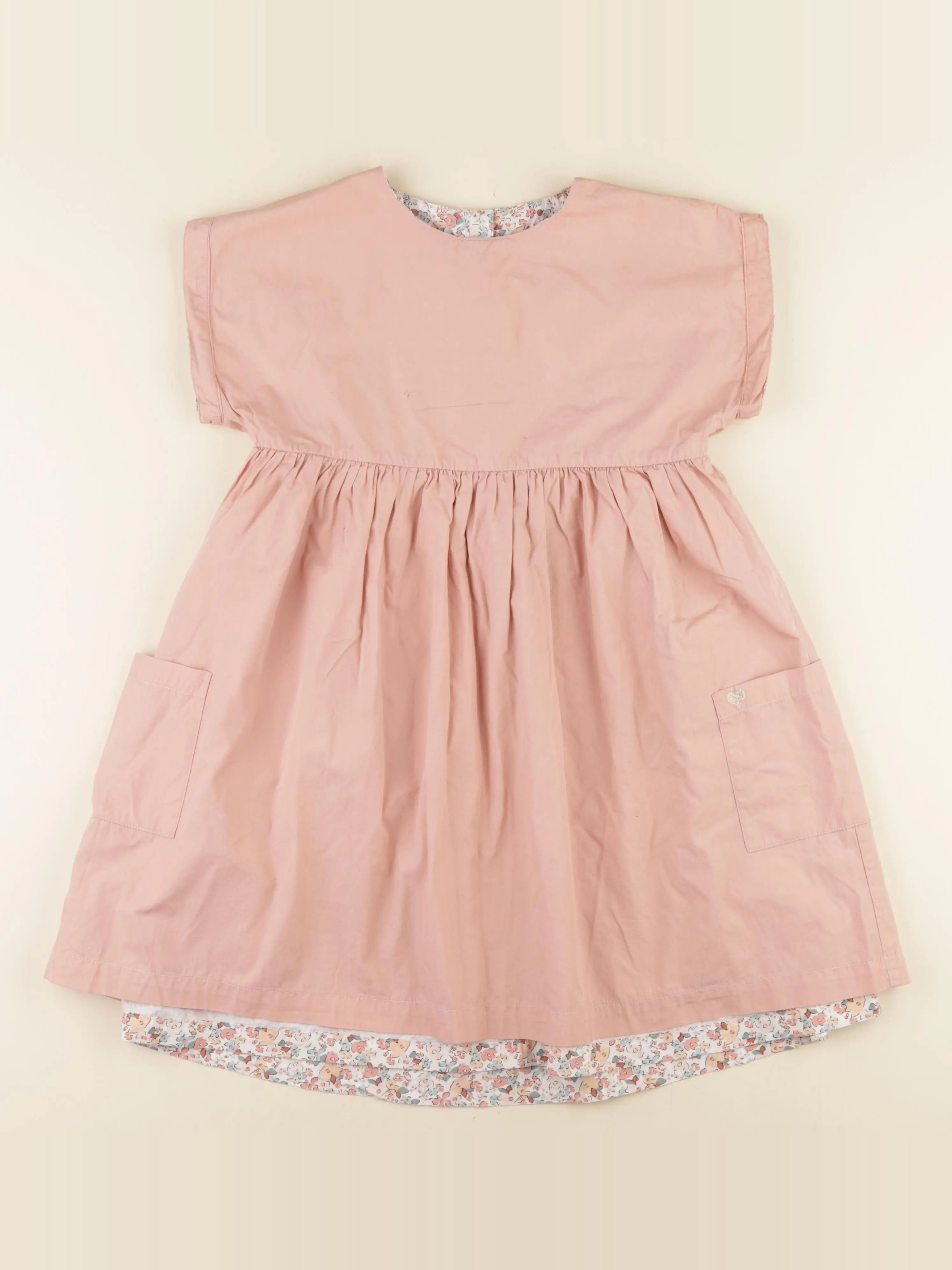 Vertbaudet - robe réversible rose - 10 ans