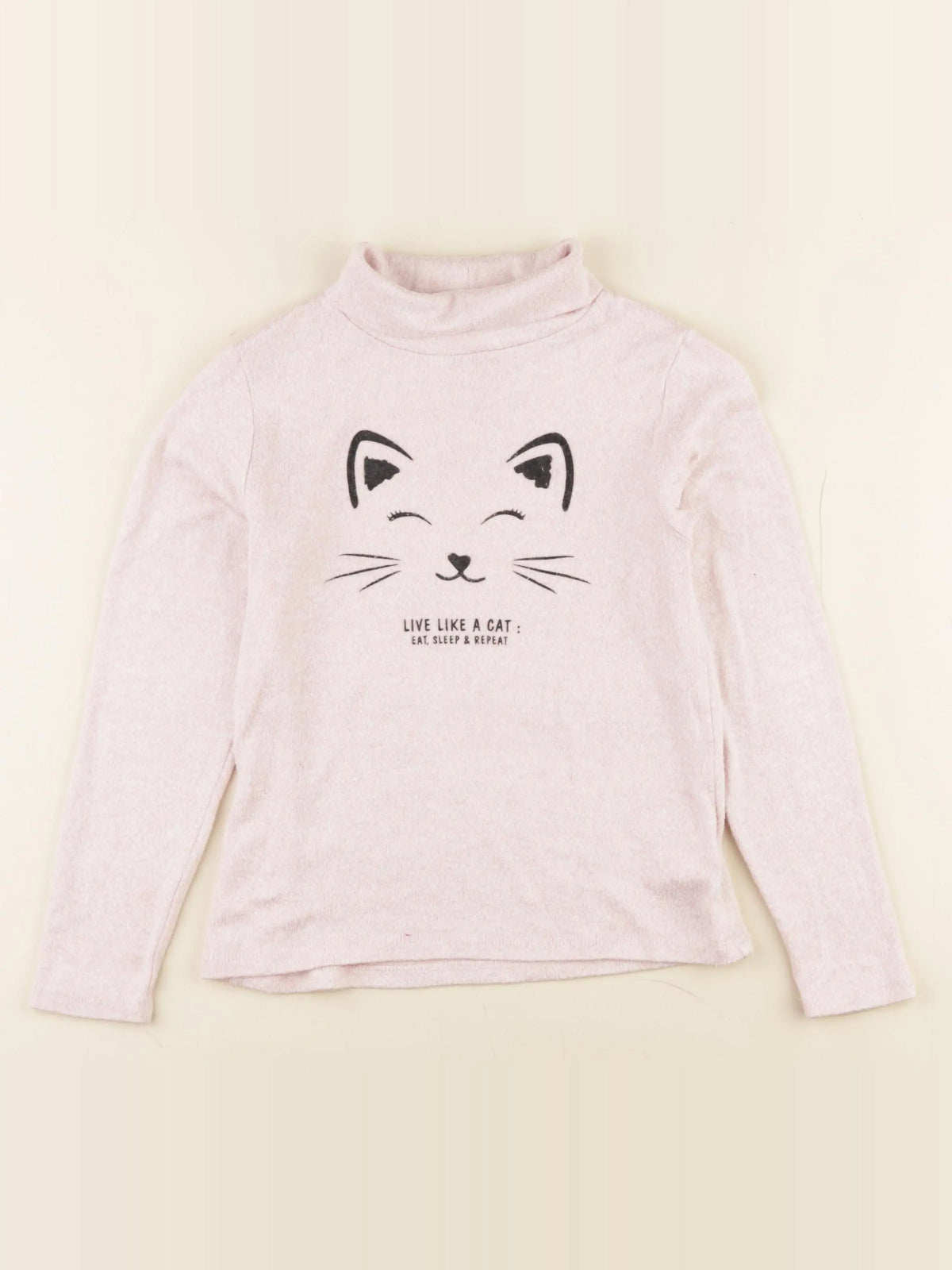 Vertbaudet - sous-pull rose - 8 ans