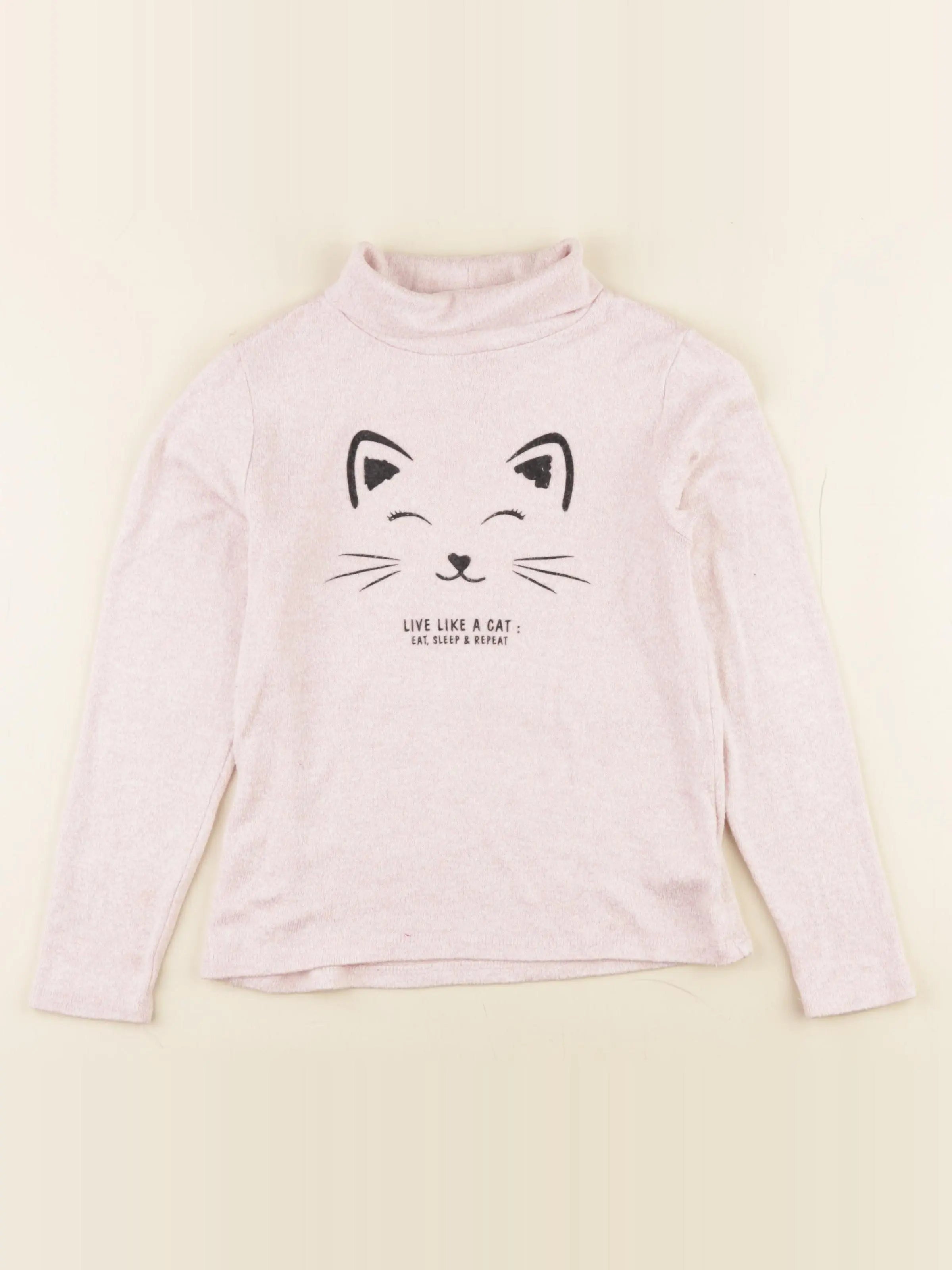 Vertbaudet - sous-pull rose - 8 ans