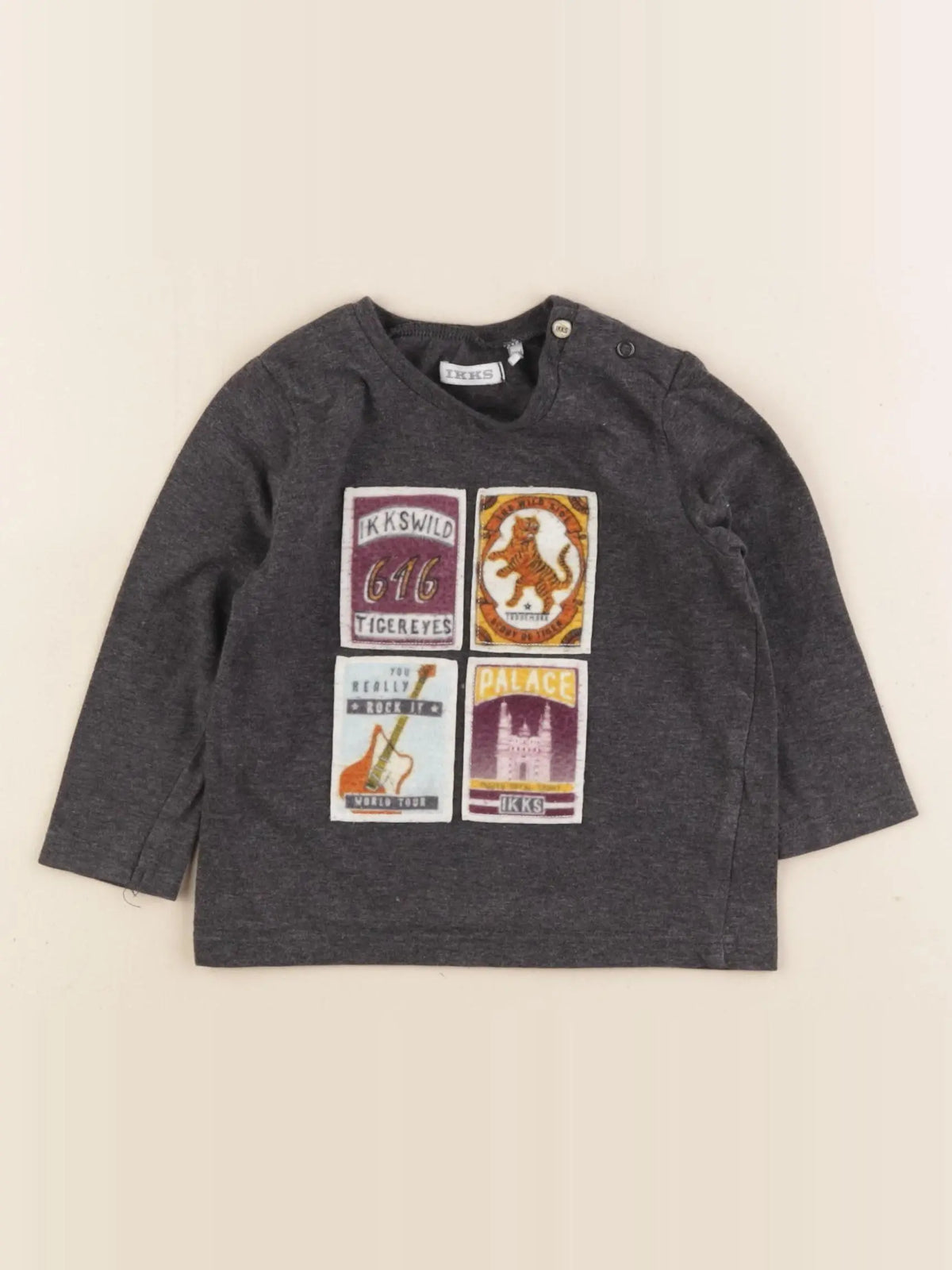 IKKS - tee-shirt gris - 12 mois