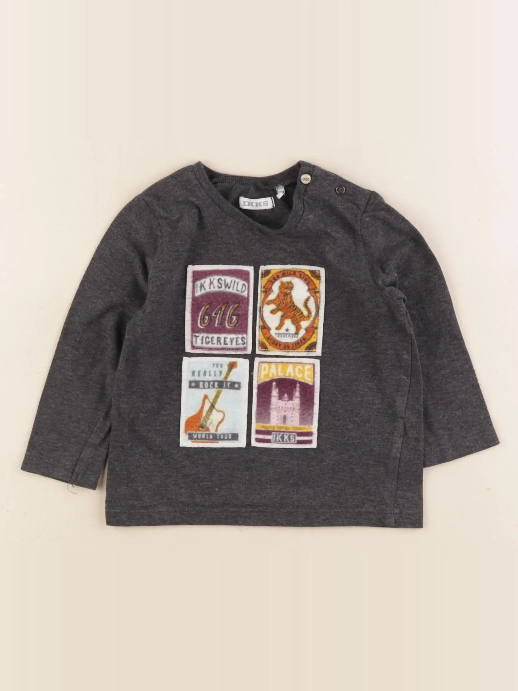 IKKS - tee-shirt gris - 12 mois