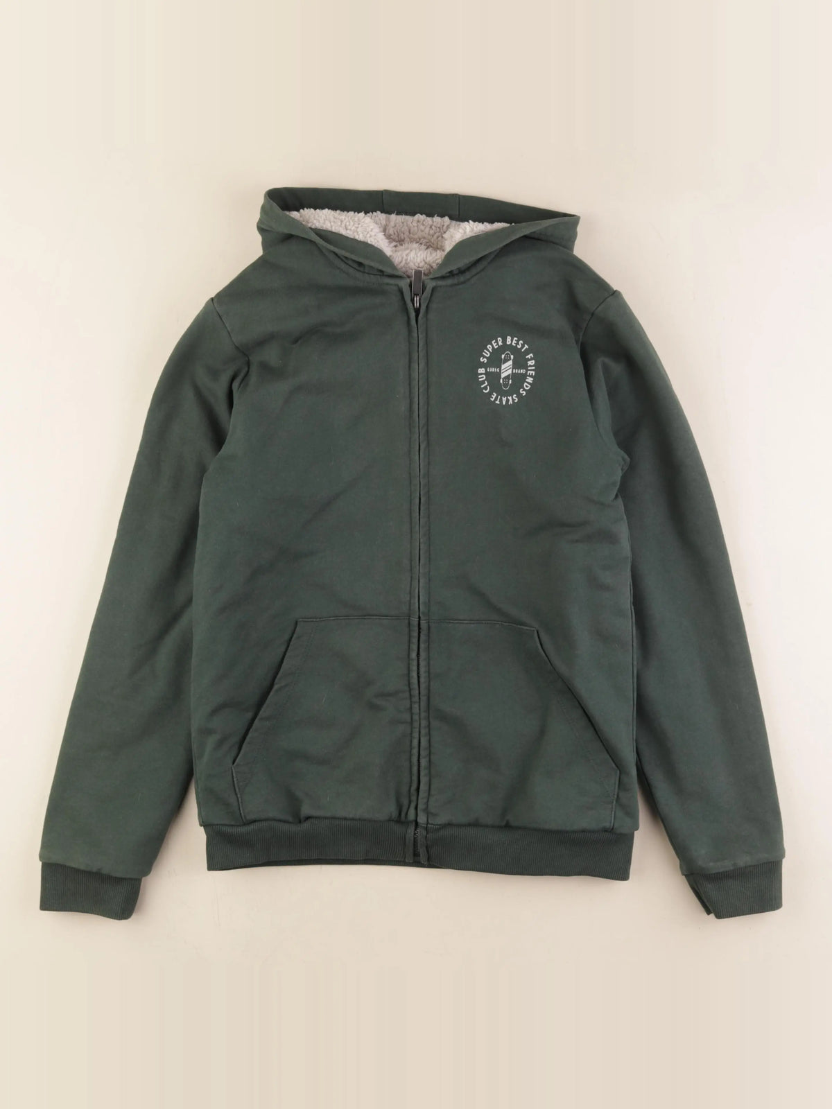 Vertbaudet - sweat vert - 12 ans