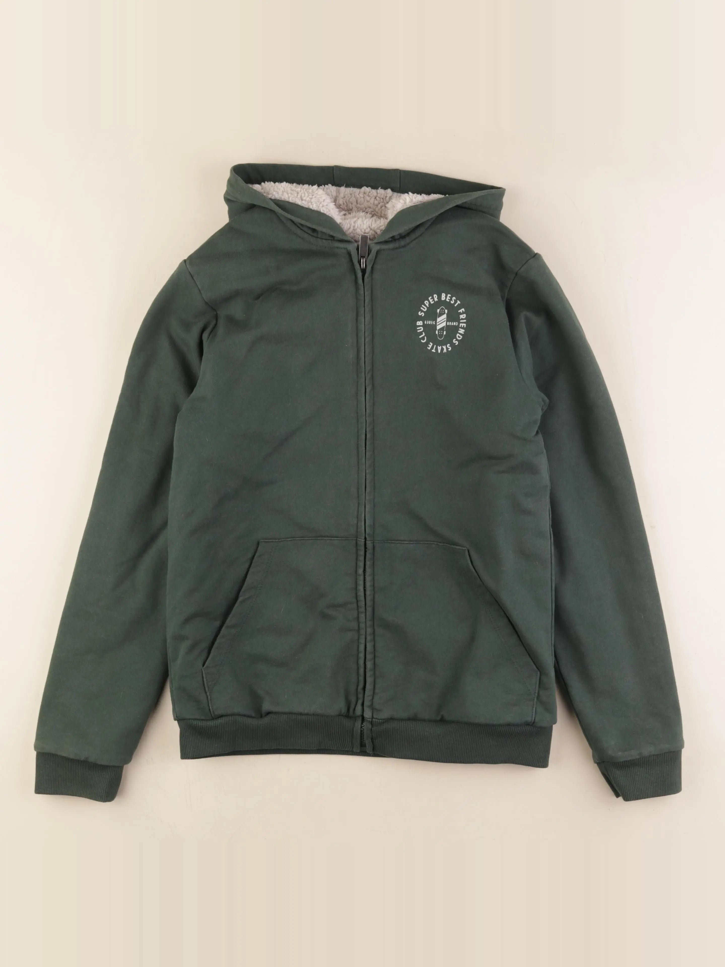 Vertbaudet - sweat vert - 12 ans