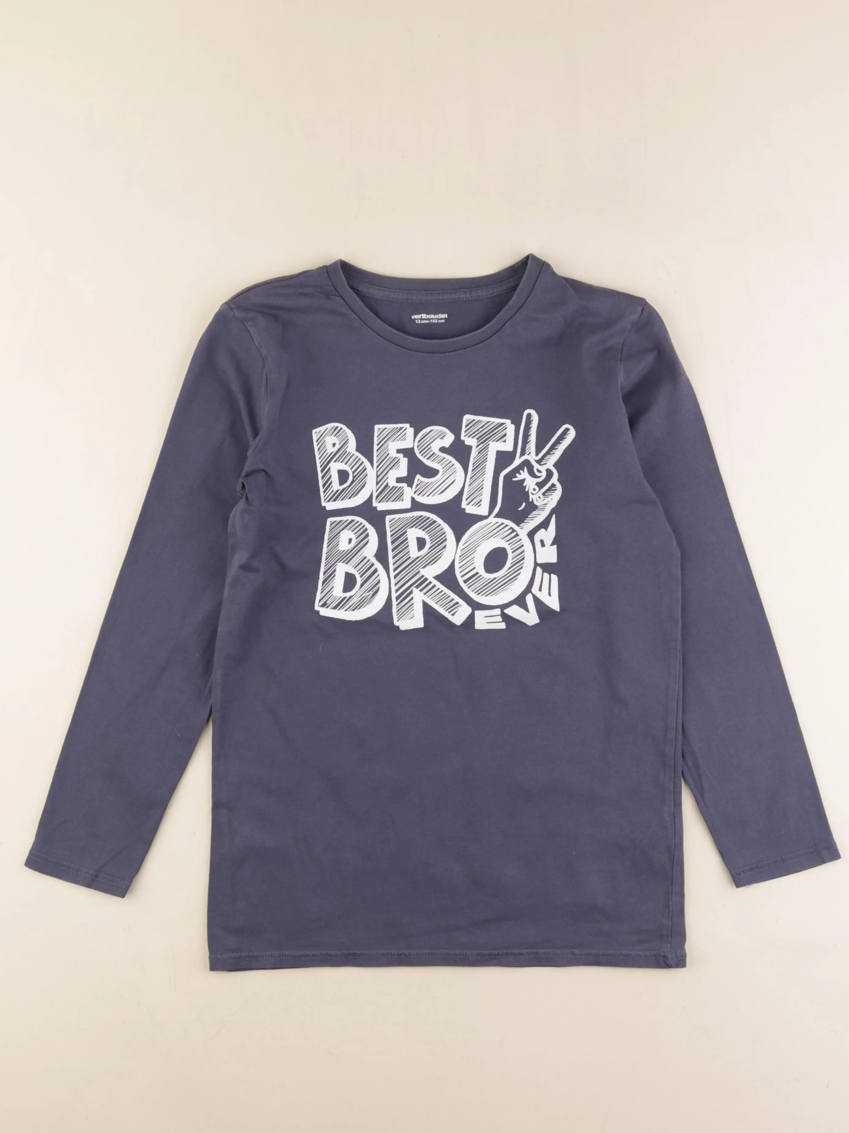 Vertbaudet - tee-shirt bleu - 12 ans