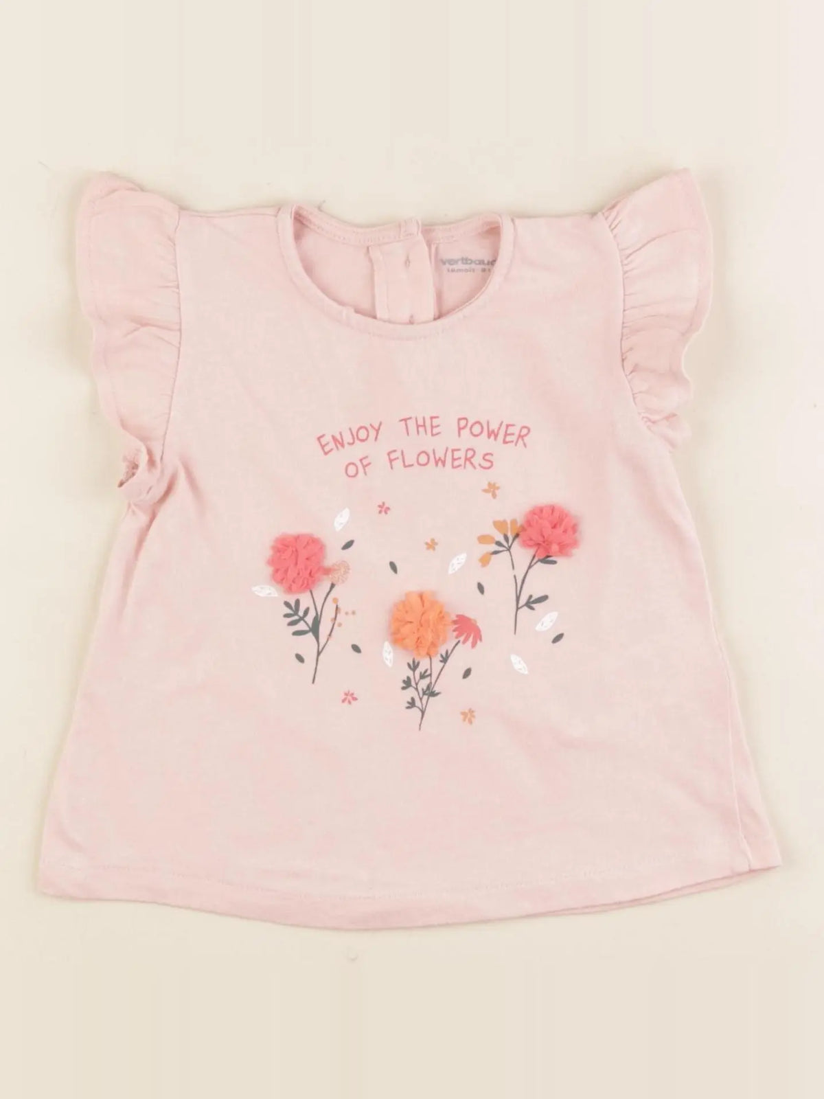 Vertbaudet - tee-shirt rose - 18 mois
