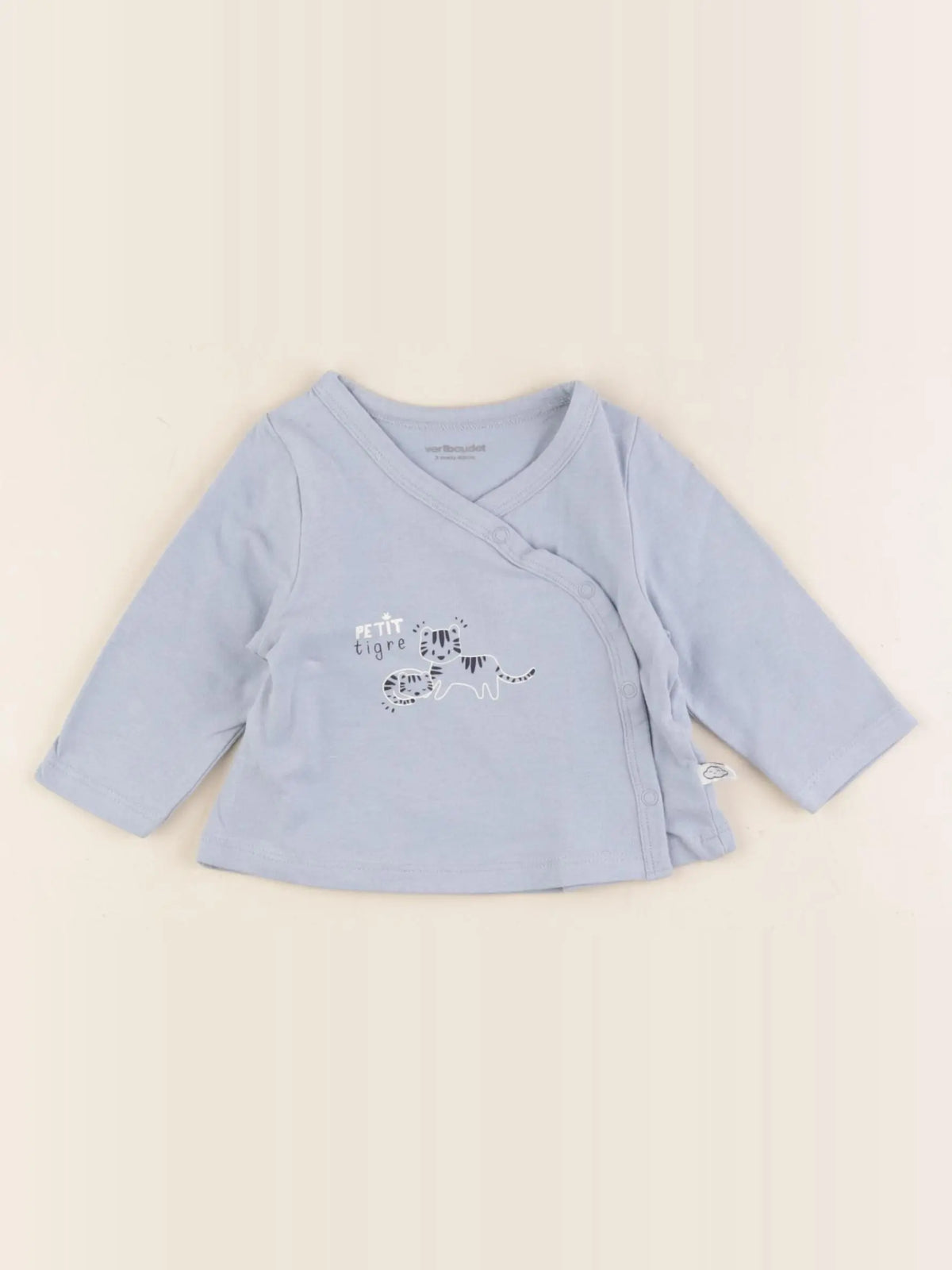 Vertbaudet - tee-shirt bleu - 3 mois