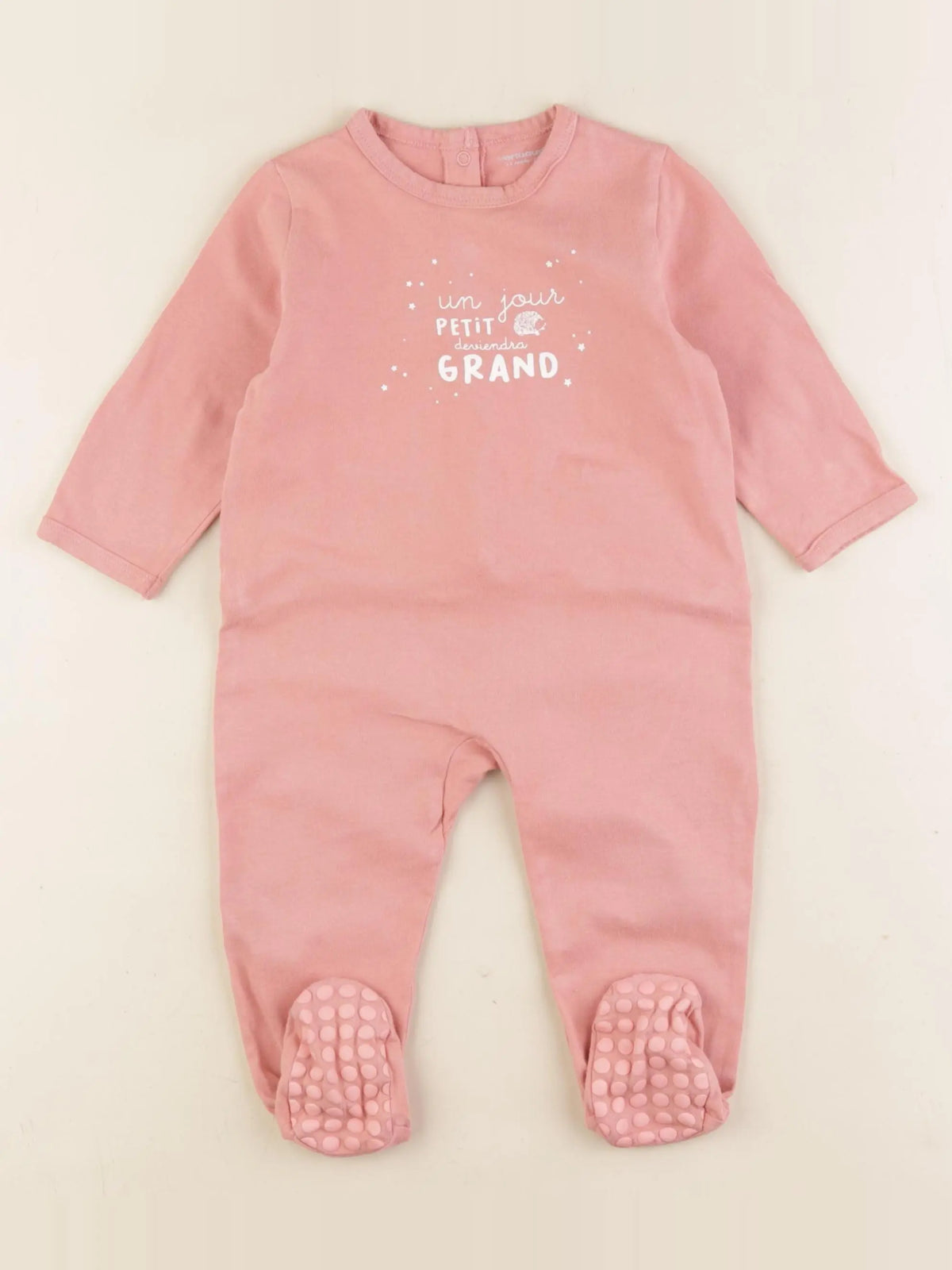 Vertbaudet - pyjama coton rose - 12 mois