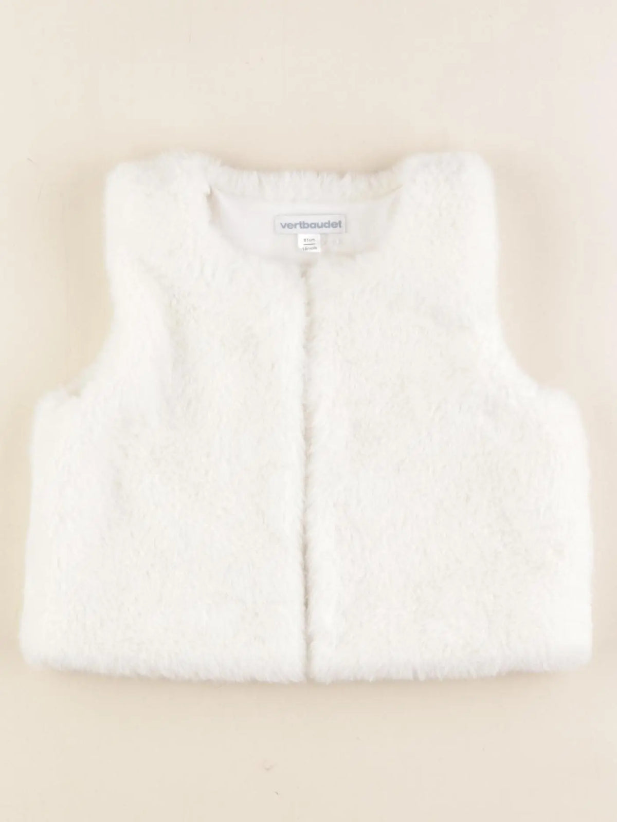 Vertbaudet - gilet beige - 18 mois
