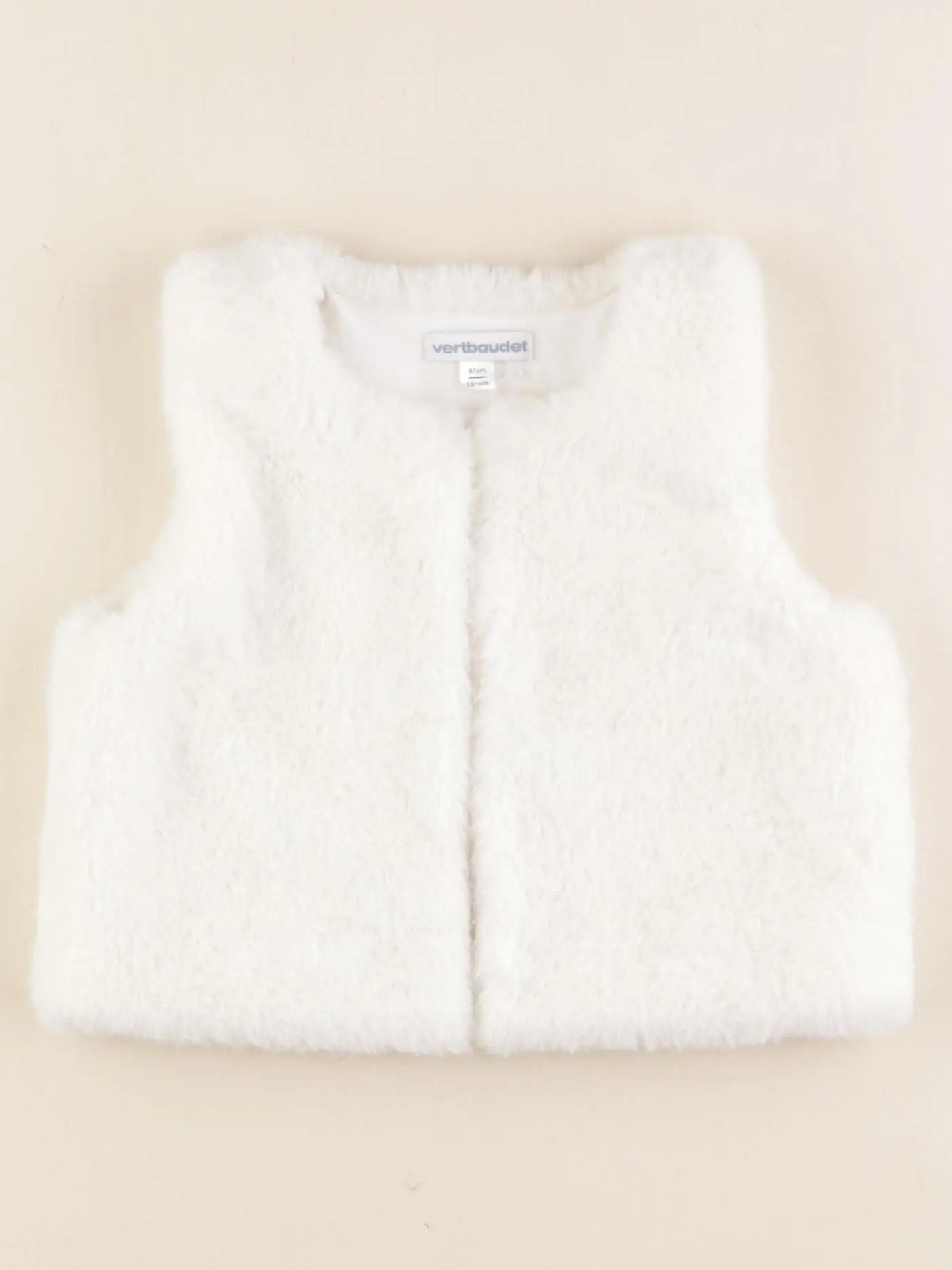 Vertbaudet - gilet beige - 18 mois