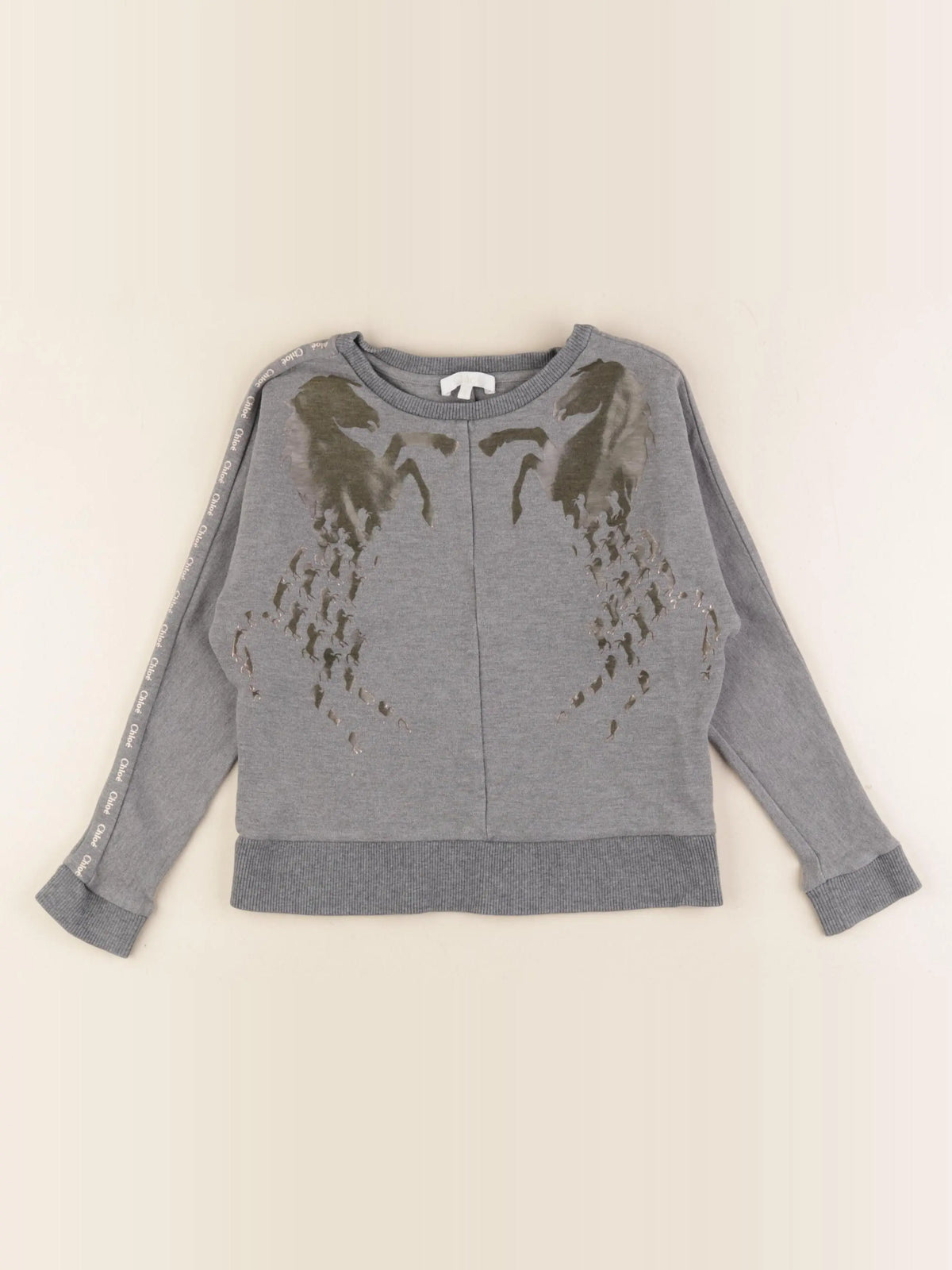 Chloé - sweat gris - 8 ans