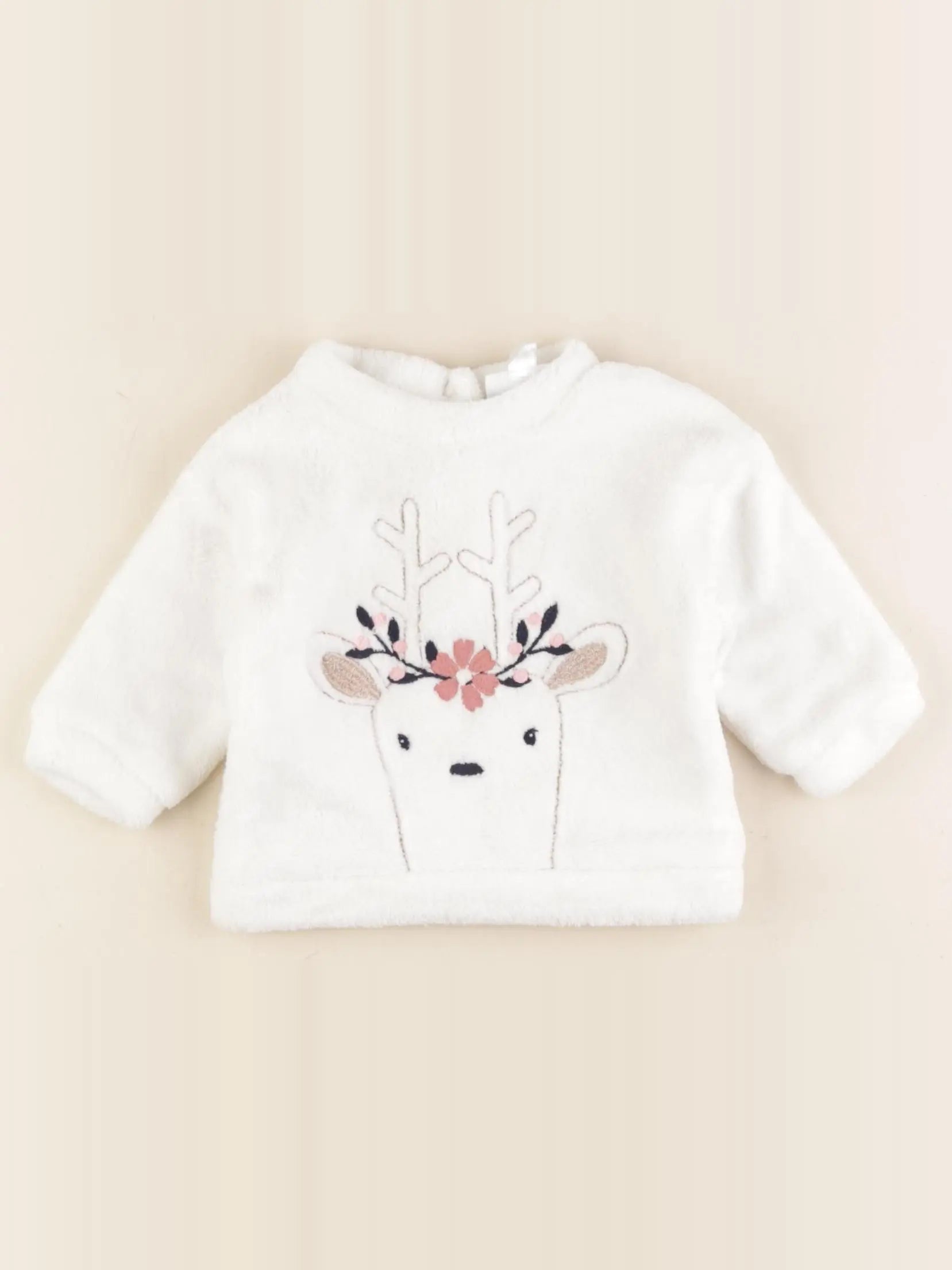 Vertbaudet - pull blanc - 3 mois