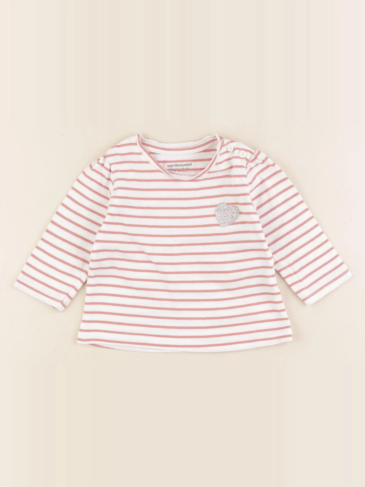 Vertbaudet - tee-shirt rose - 3 mois