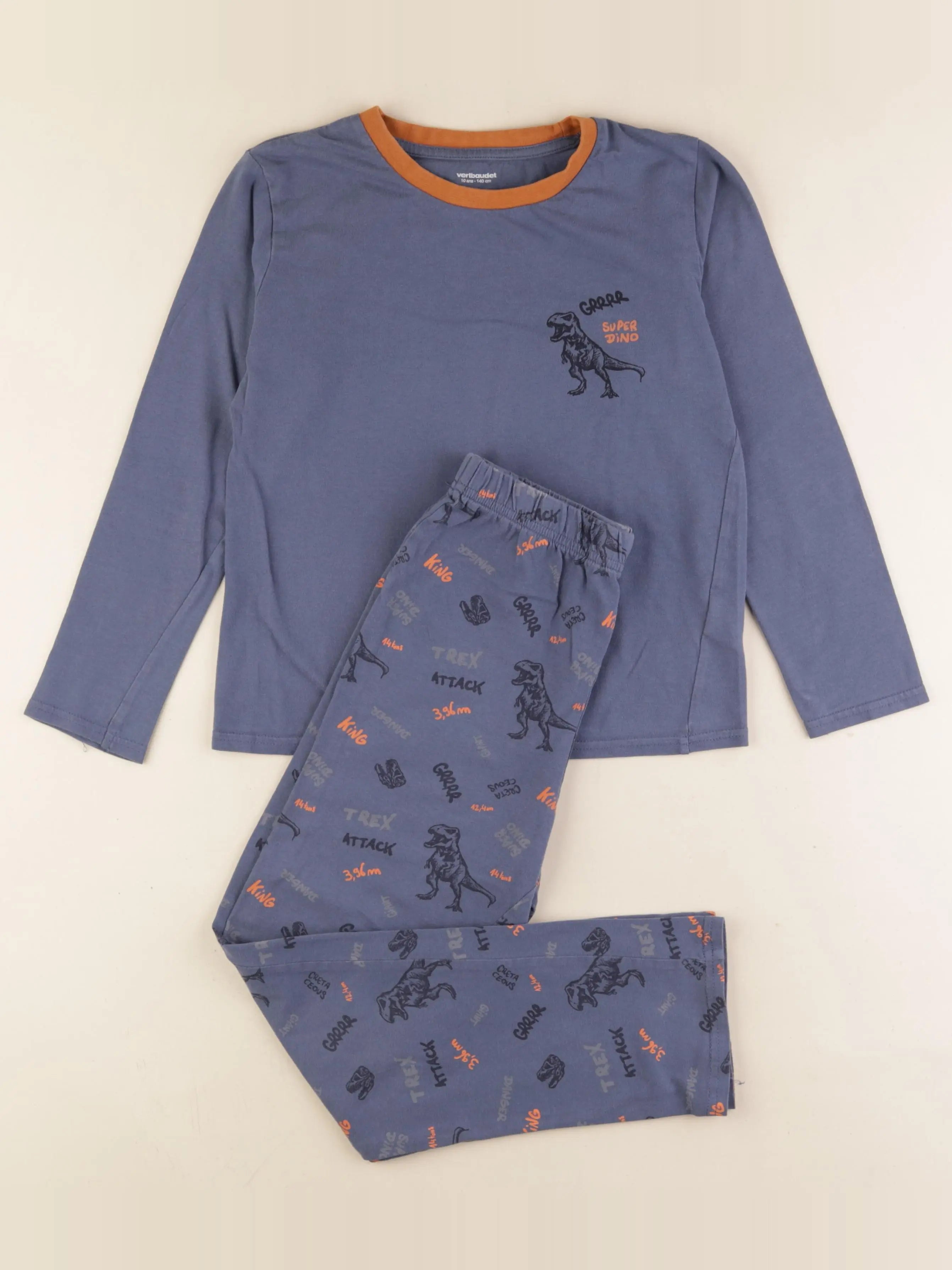 Vertbaudet - pyjama coton bleu - 10 ans