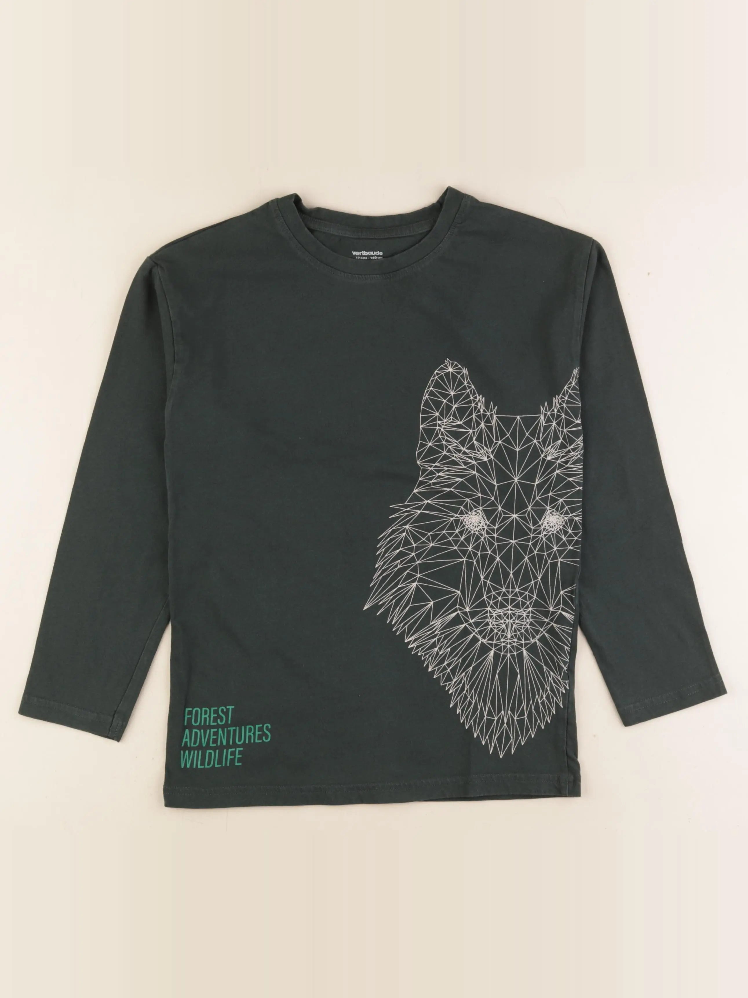 Vertbaudet - tee-shirt vert - 10 ans