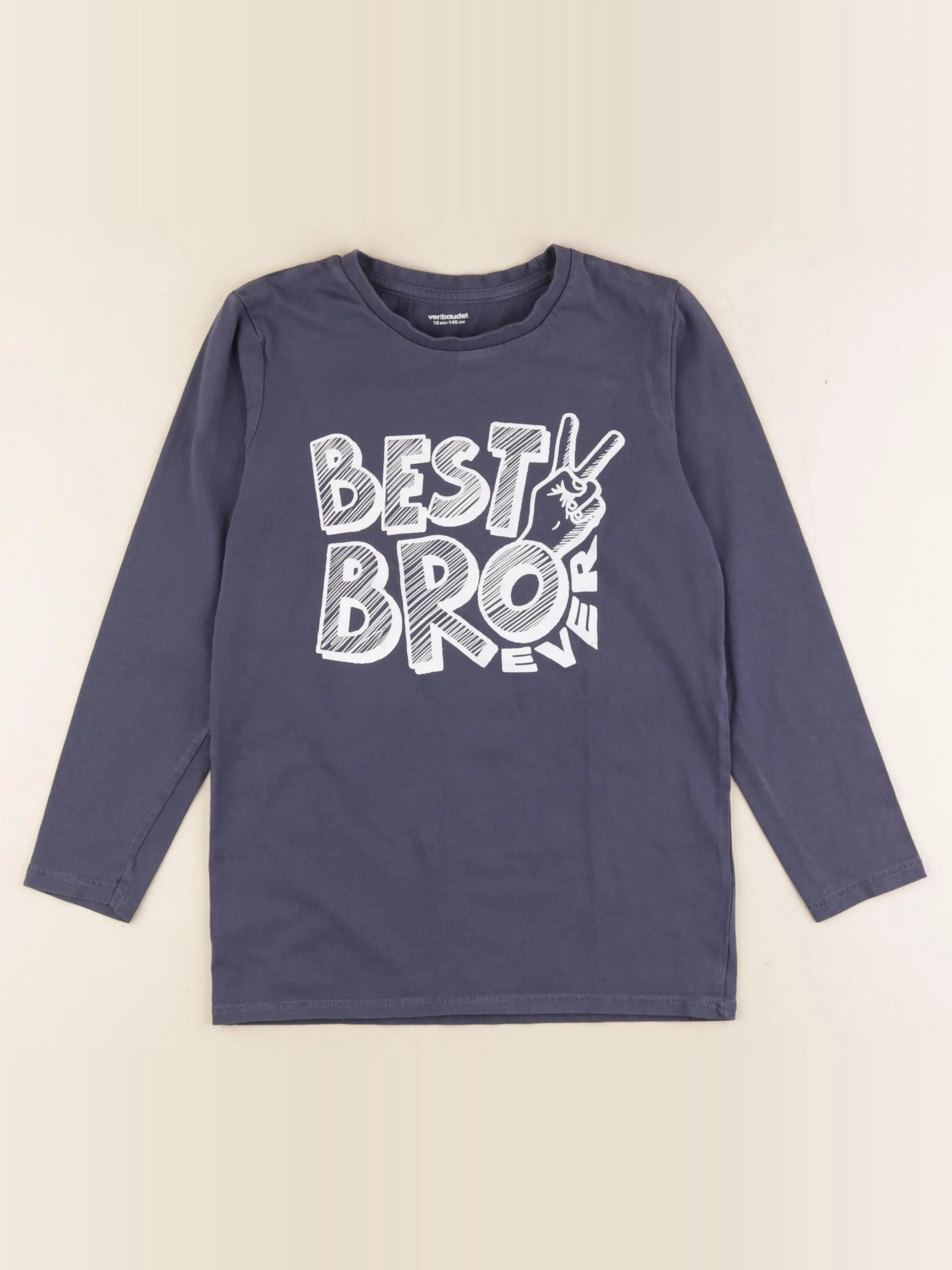 Vertbaudet - tee-shirt bleu - 10 ans