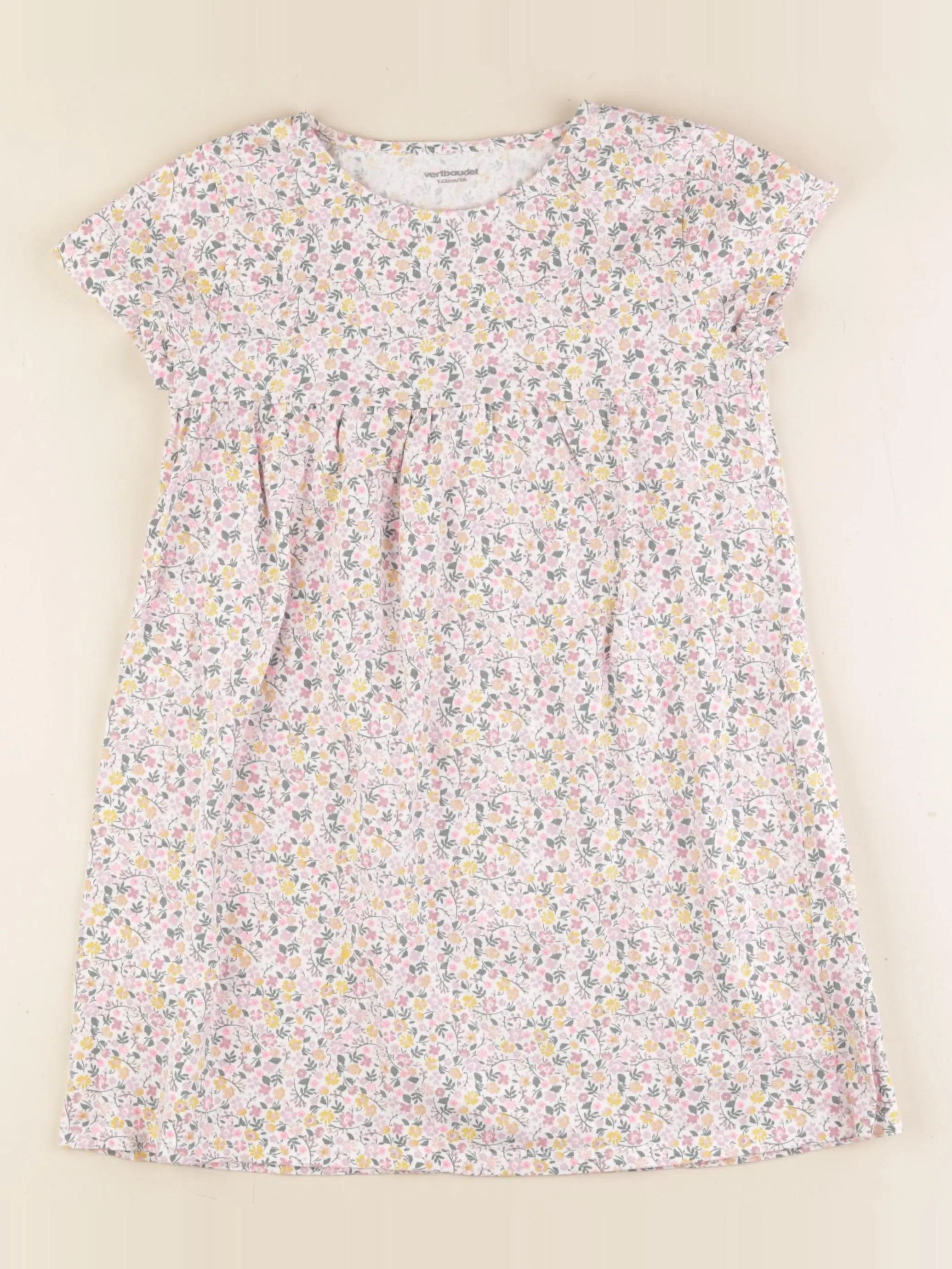 Vertbaudet - robe multicolore - 7 ans