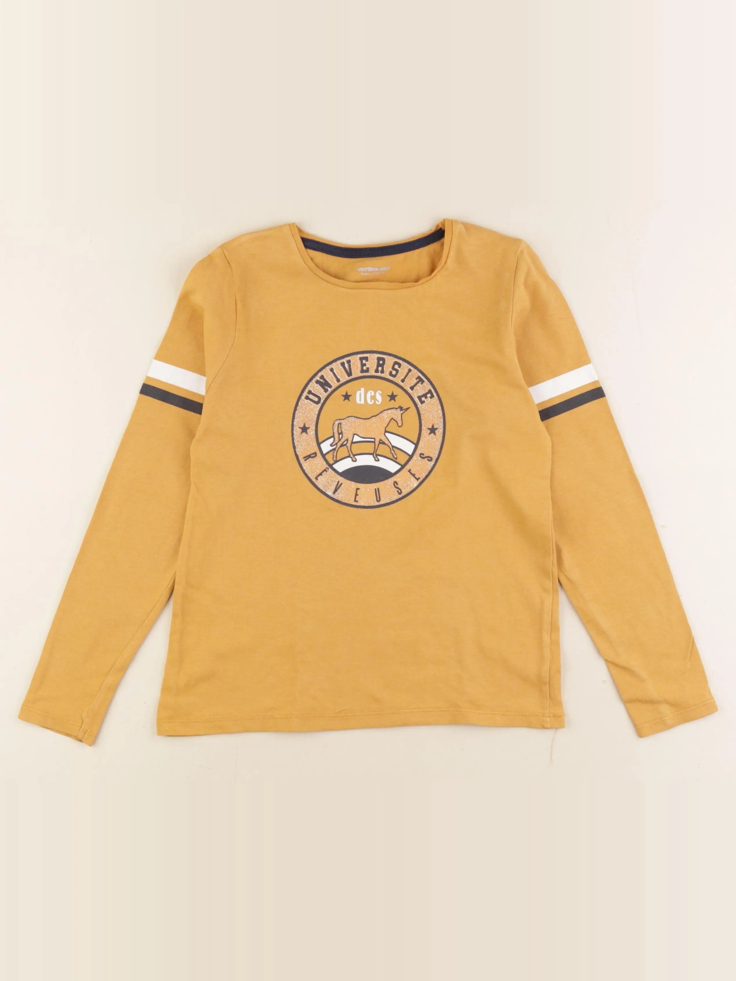 Vertbaudet - tee-shirt jaune - 8 ans