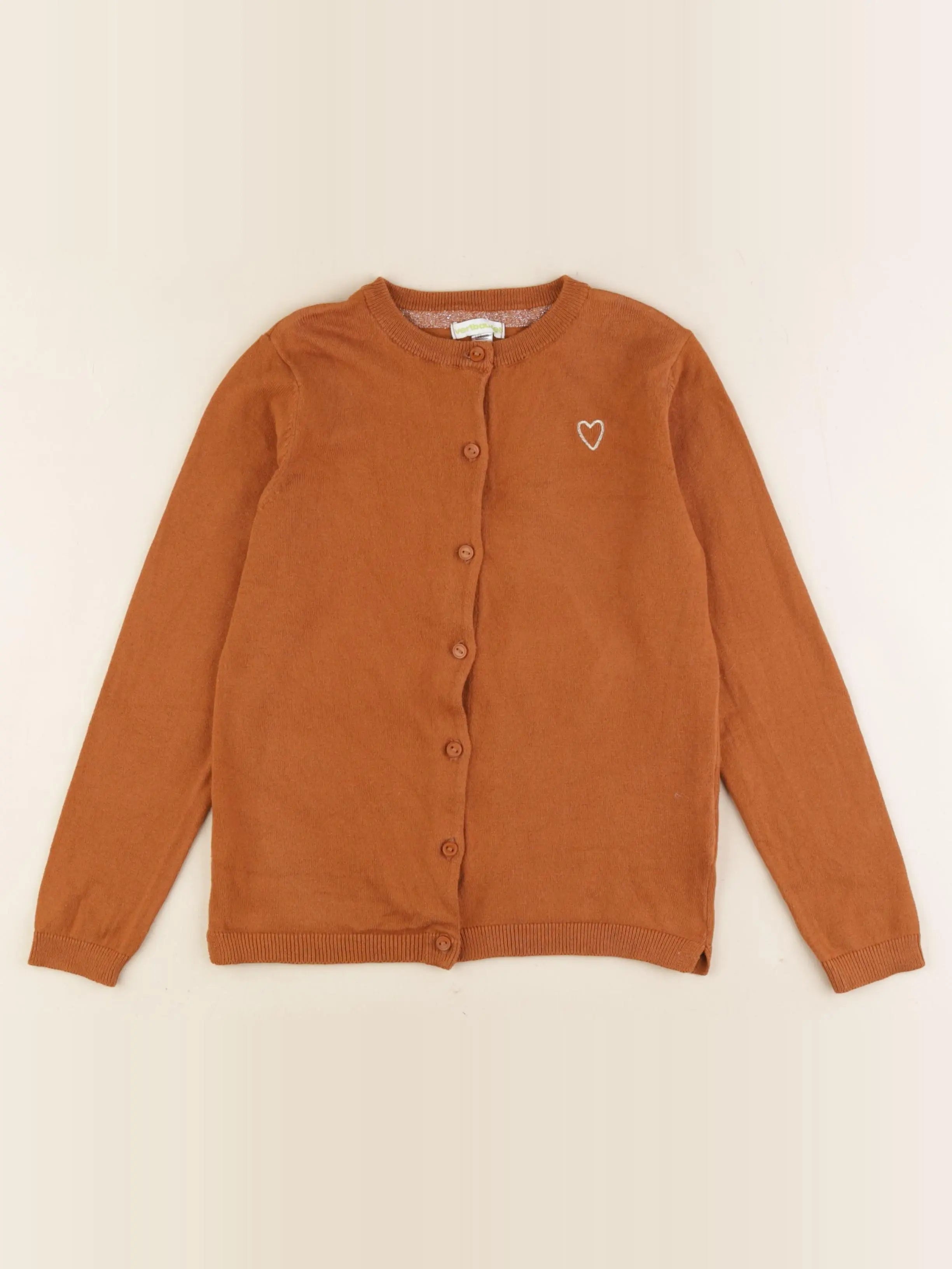 Vertbaudet - gilet marron - 8 ans