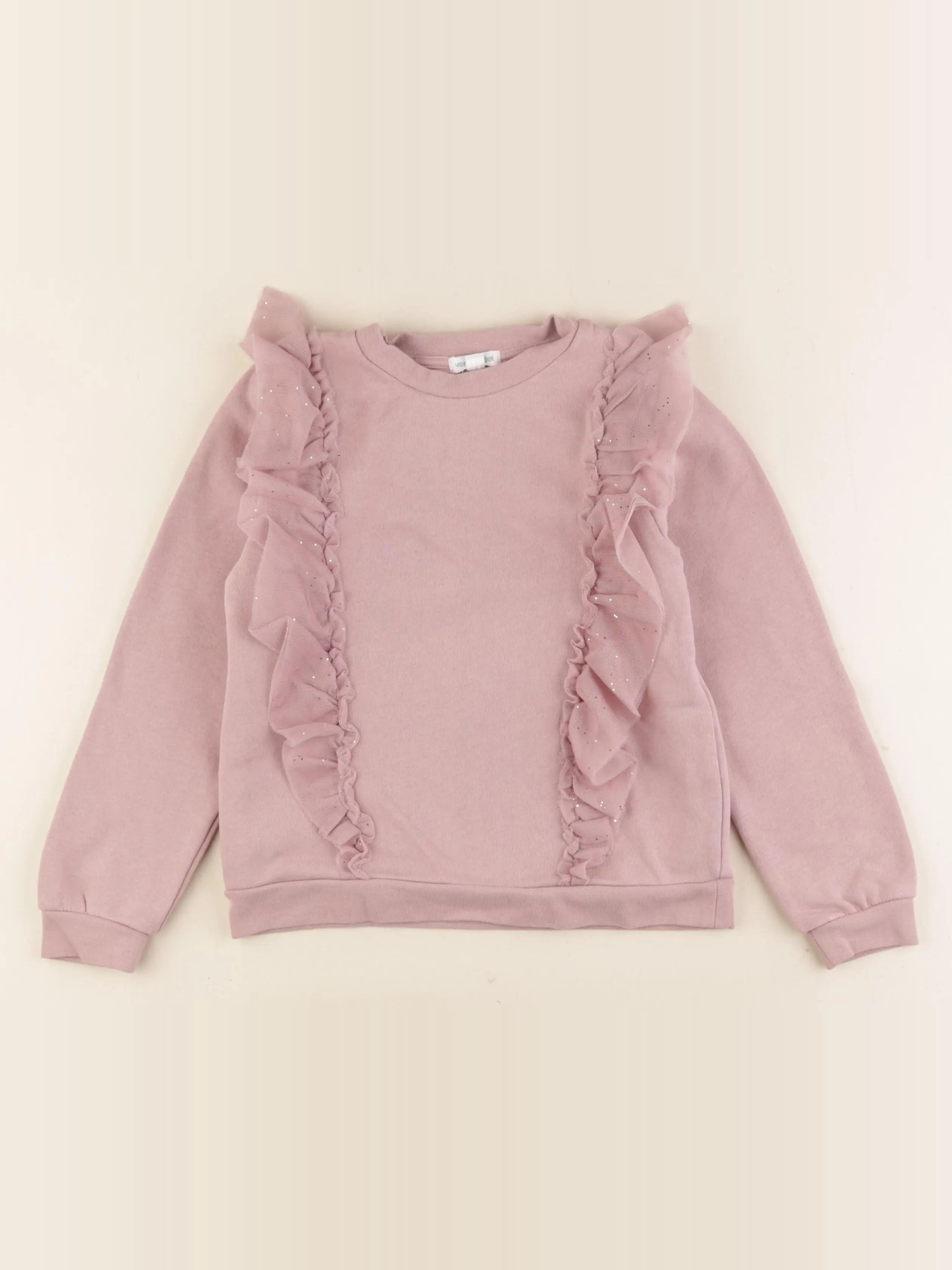 Vertbaudet - sweat rose - 8 ans