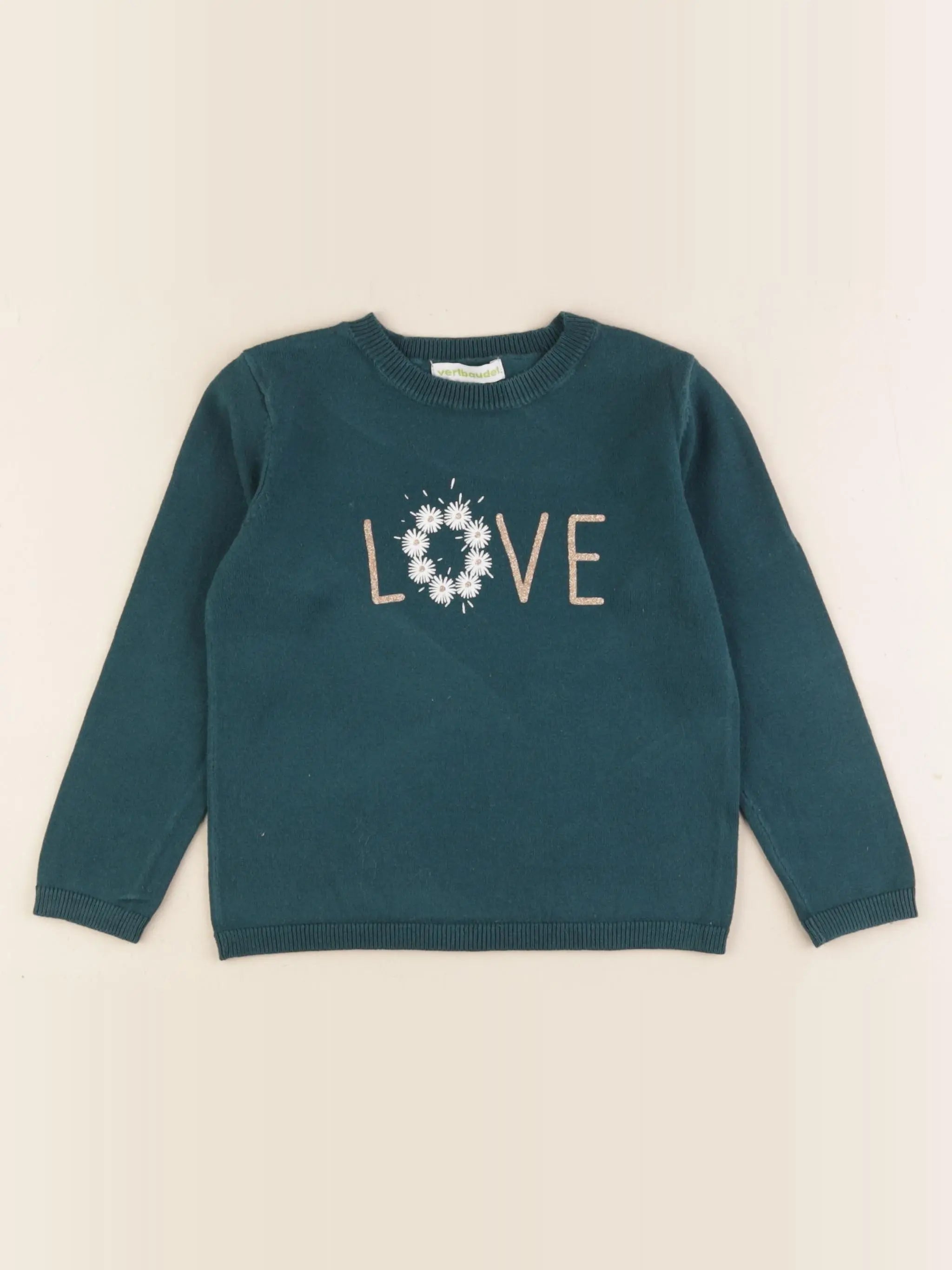 Vertbaudet - pull vert - 3 ans