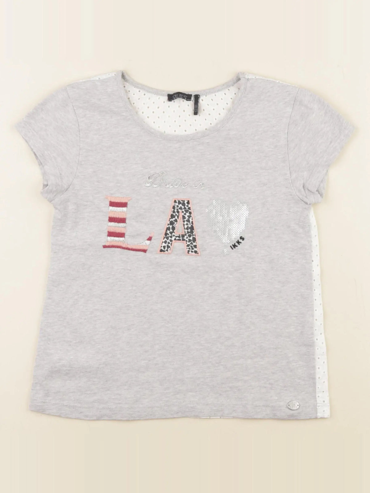 IKKS - tee-shirt gris - 8 ans