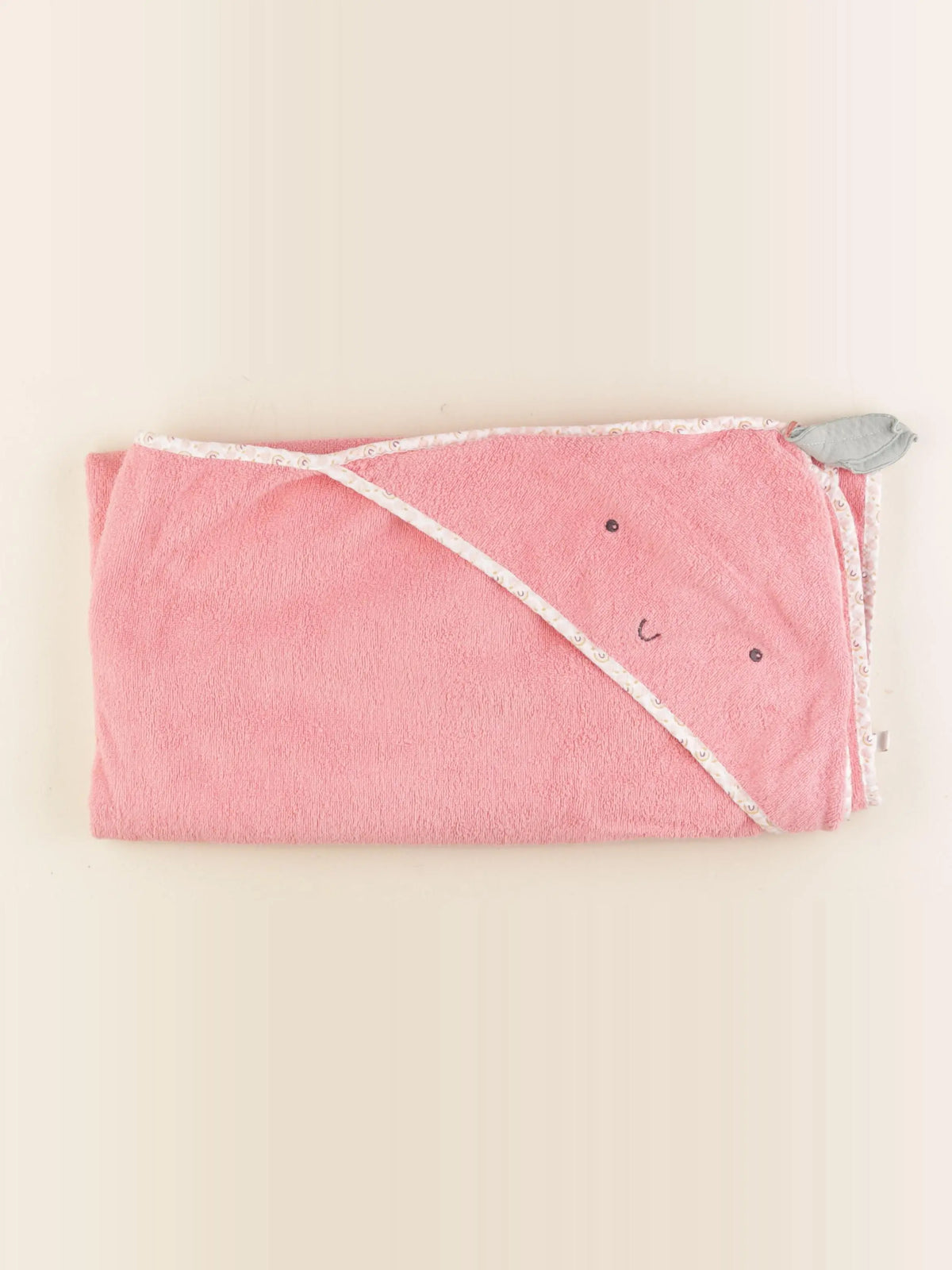 Vertbaudet - cape de bain rose - 0/9 mois