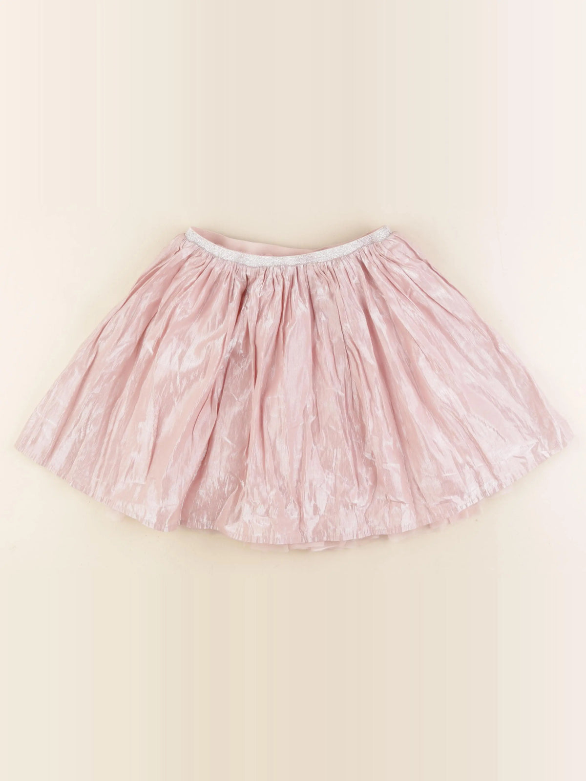 H&M - jupe rose, argent - 8/10 ans