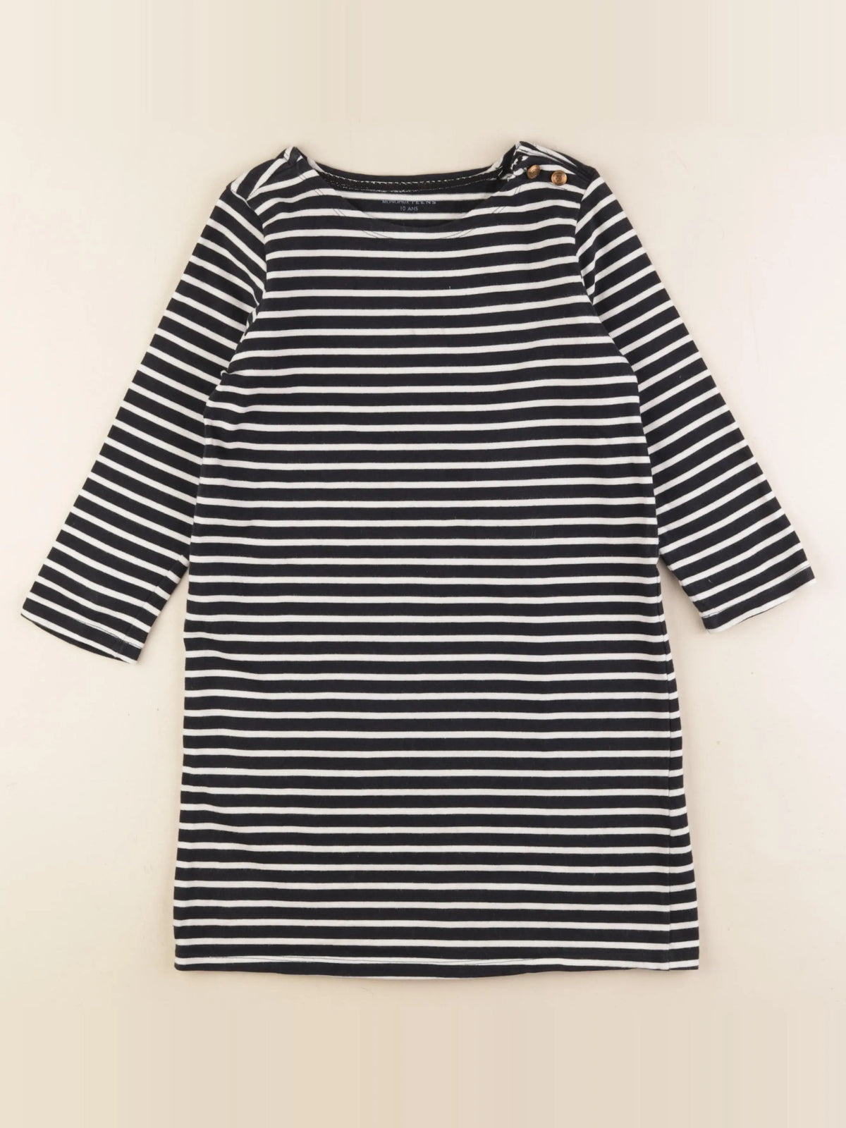 Monoprix - robe bleu, blanc - 10 ans