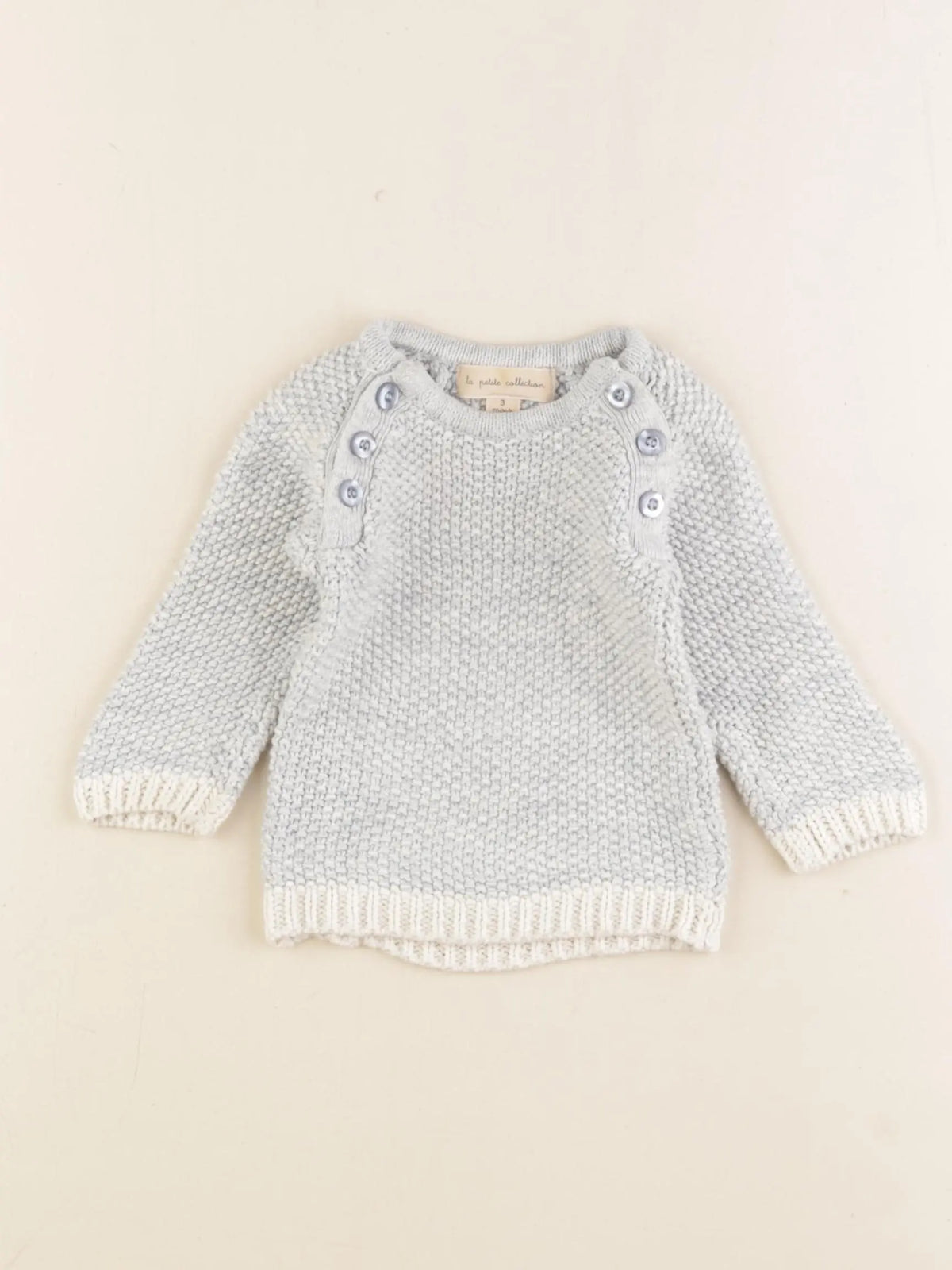 La Petite Collection - pull bleu - 3 mois