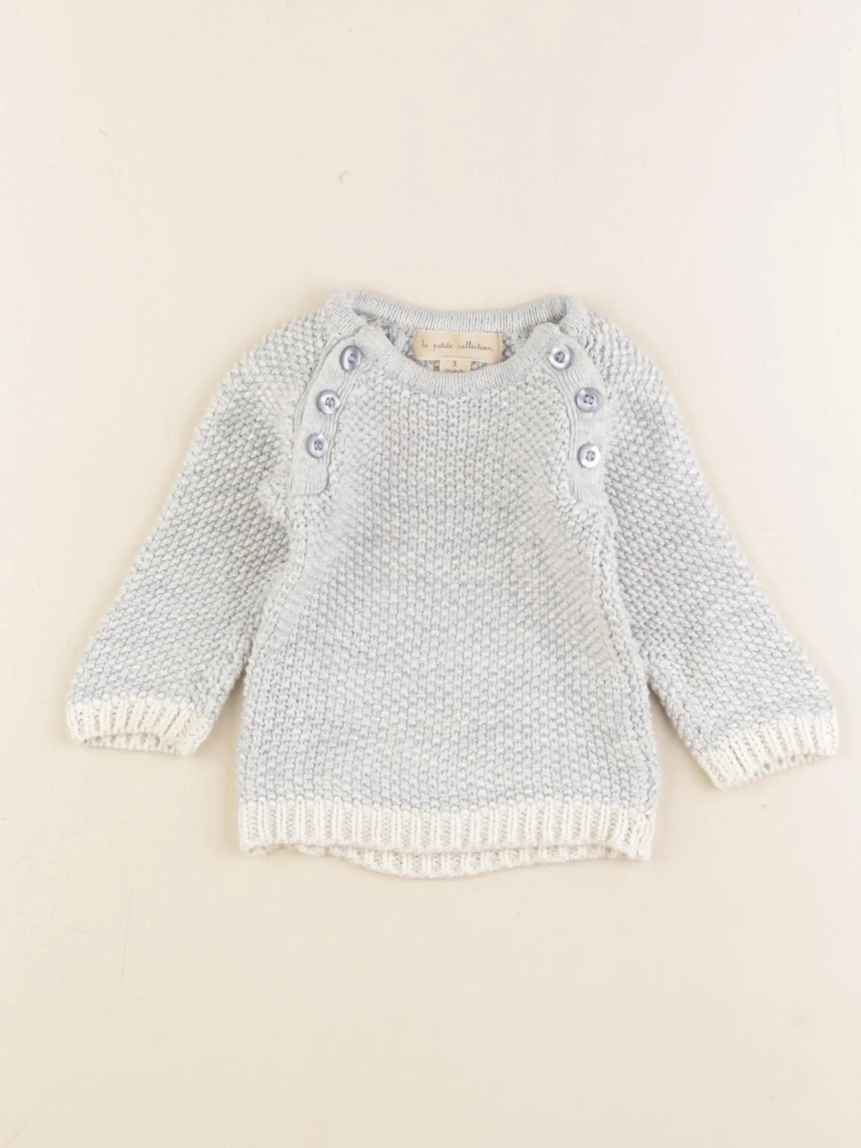 La Petite Collection - pull bleu - 3 mois