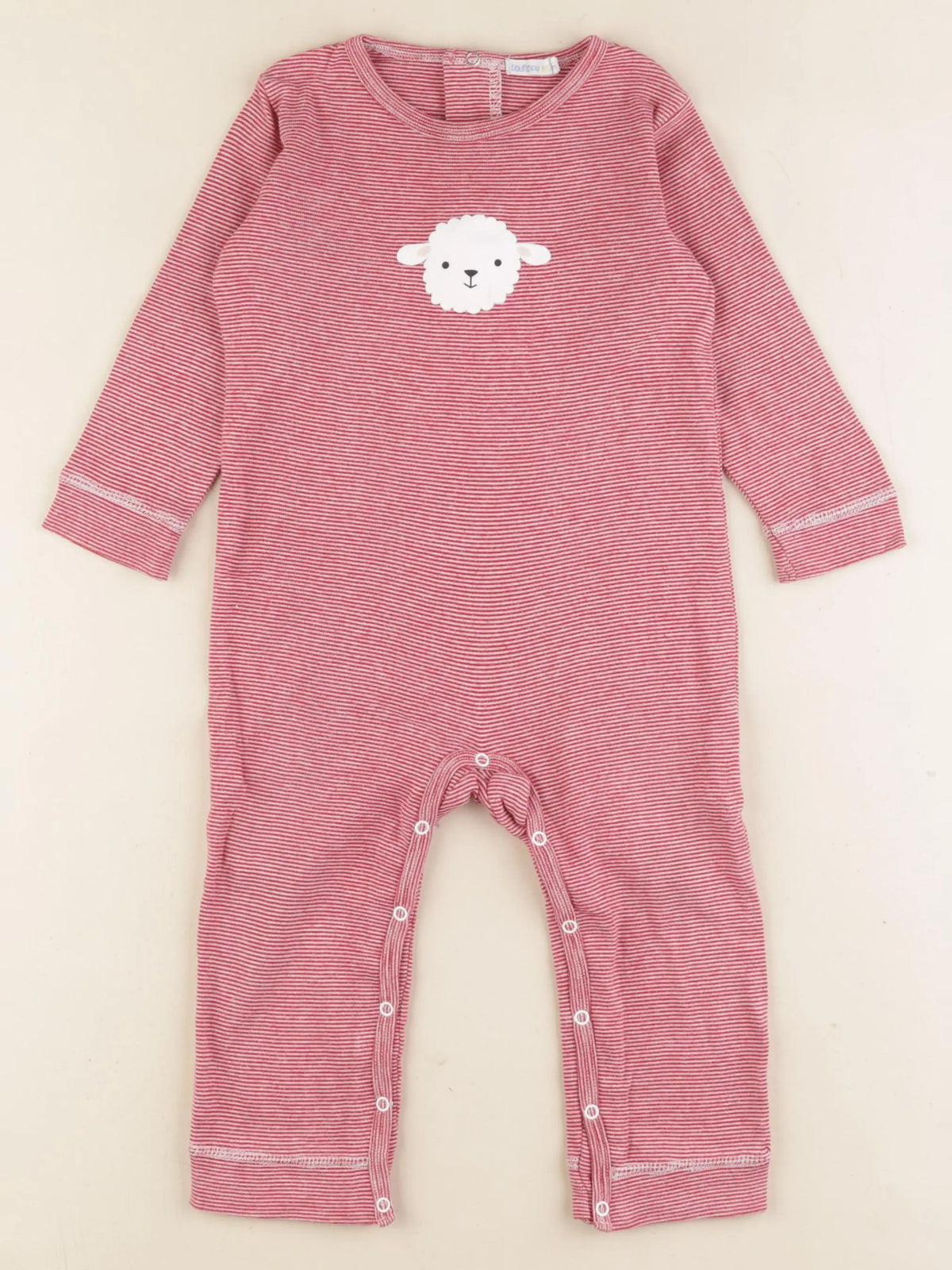 Boutchou - pyjama coton rouge - 18 mois