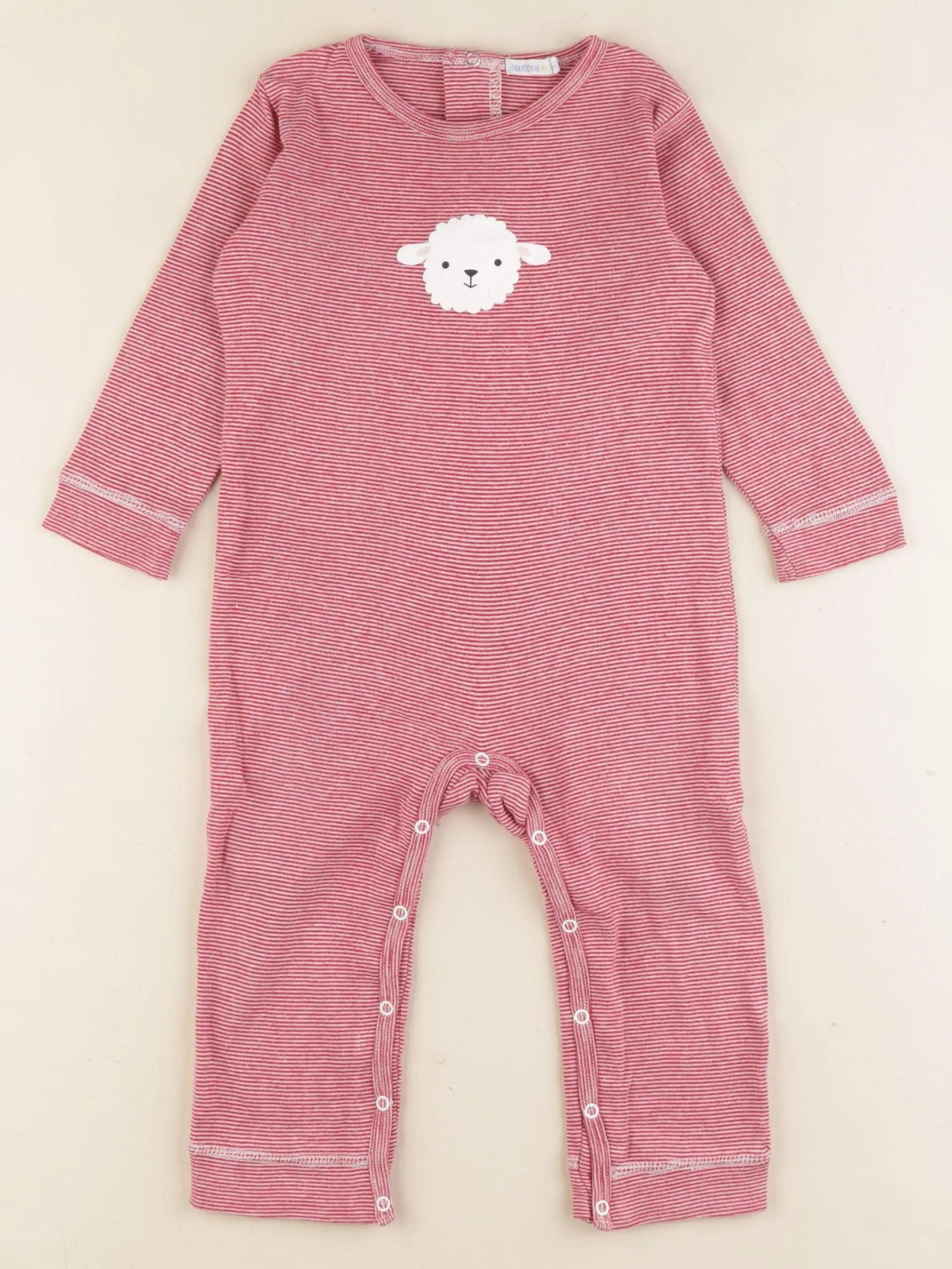 Boutchou - pyjama coton rouge - 18 mois