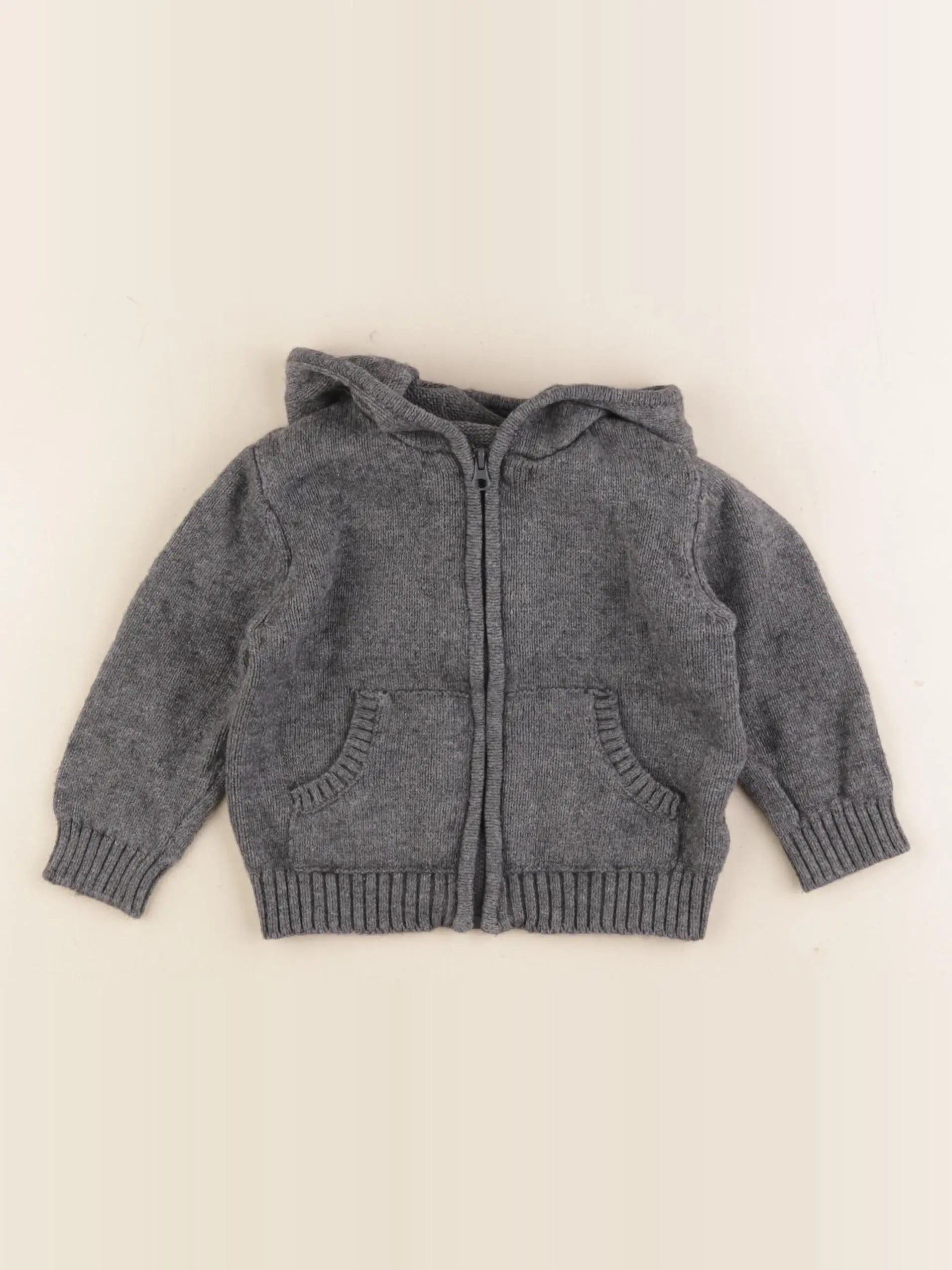 Boutchou - pull gris - 12 mois